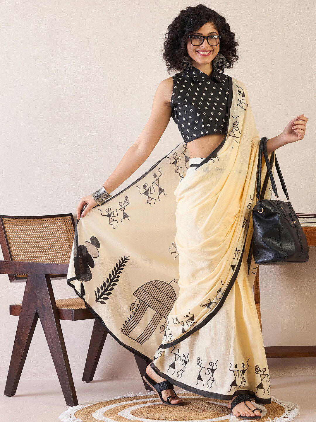 Warli Pure Cotton Ready to Wear Bagh Sarees