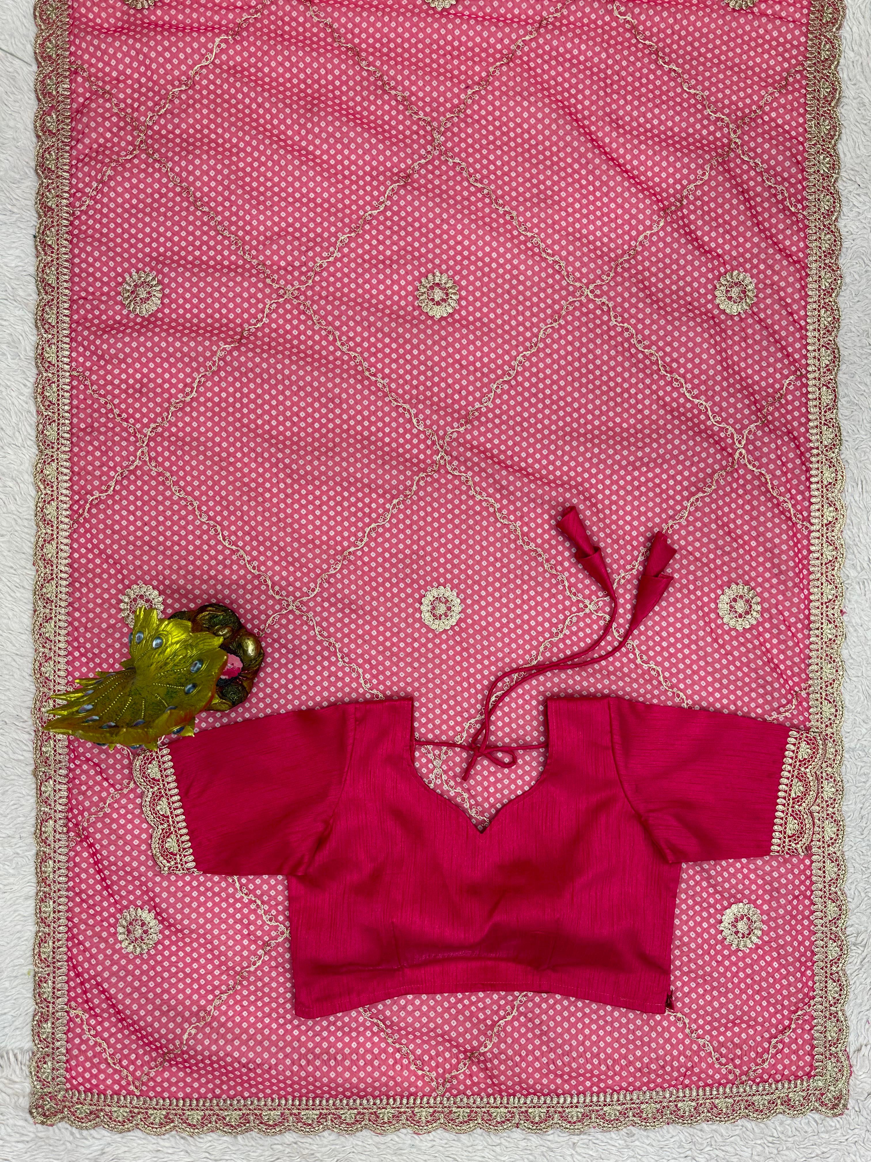 Beautiful Designer Saree on Tebby Silk Febric with Digital Print & Coding with Thred work and Blouse