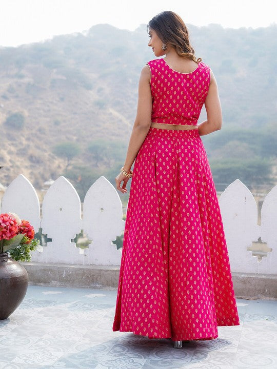 Foil Printed Ready to Wear Lehenga Choli With Dupatta