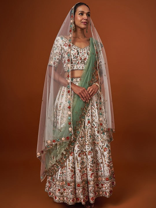 Embroidered Ready to Wear Lehenga & Blouse With Dupatta