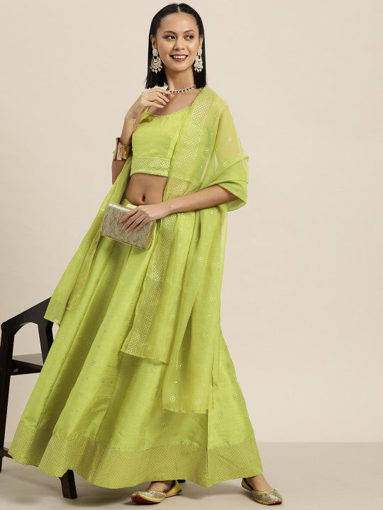 Embellished Ready to Wear Lehenga & Blouse With Dupatta