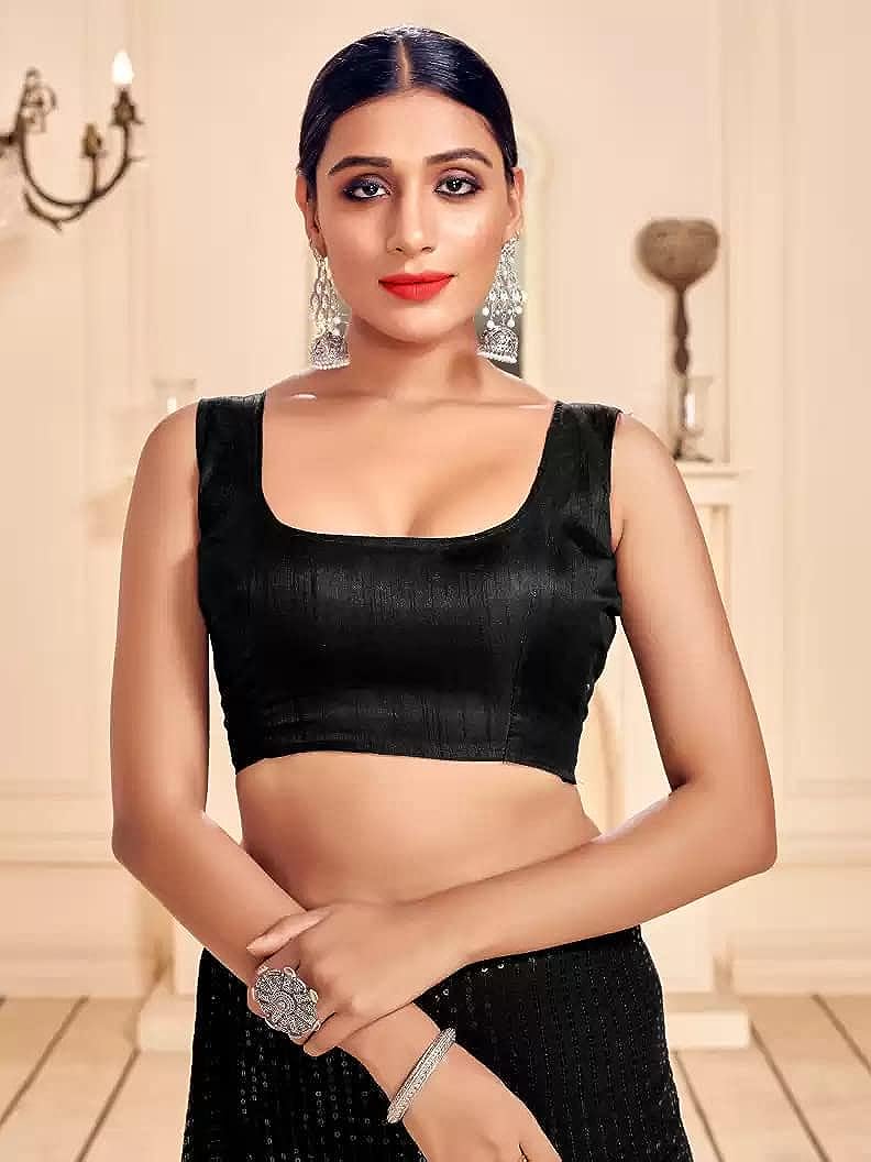 Black Zariwork Chiffon Designer Saree Koskii