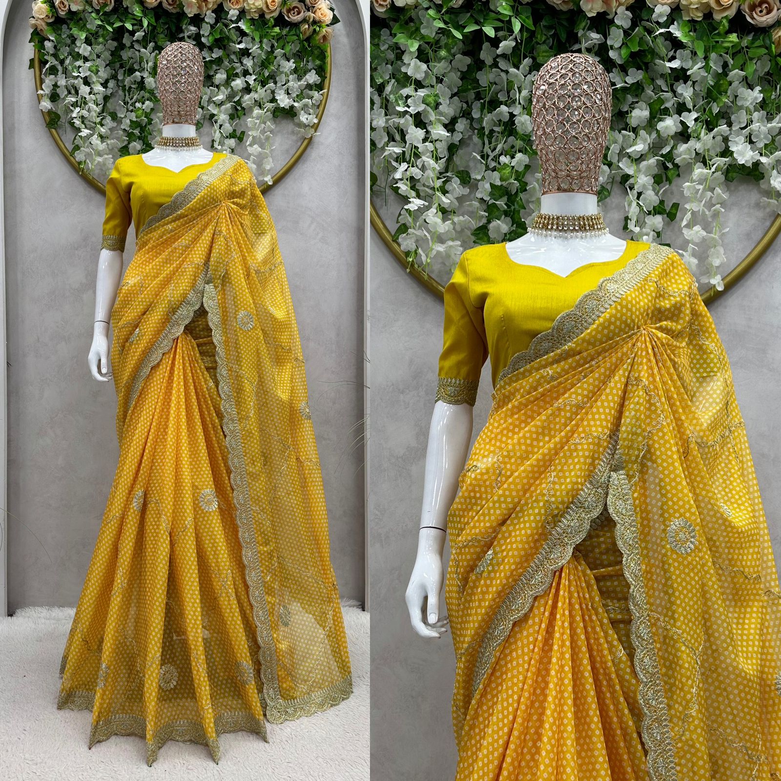 Beautiful Designer Saree on Tebby Silk Febric with Digital Print & Coding with Thred work and Blouse