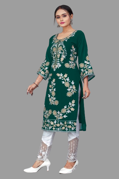 SNIZVI | EMBROIDERY KURTA WITH PALAZZO