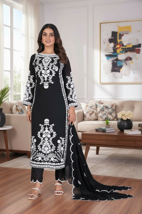 🖤 Black & white Elegant Embroidery Set 👌✨