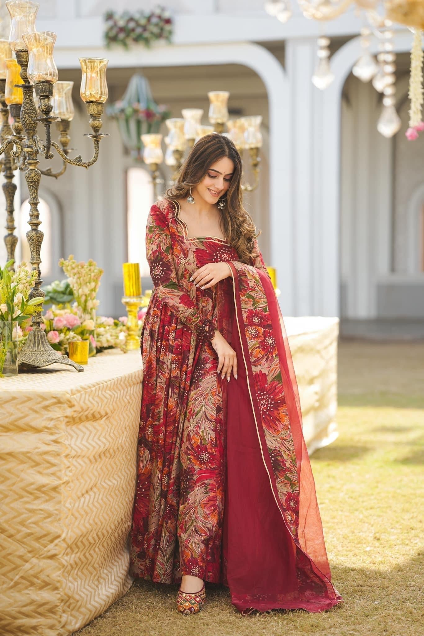 Salisha Premium Quality Maxi Anarkali Suit Set