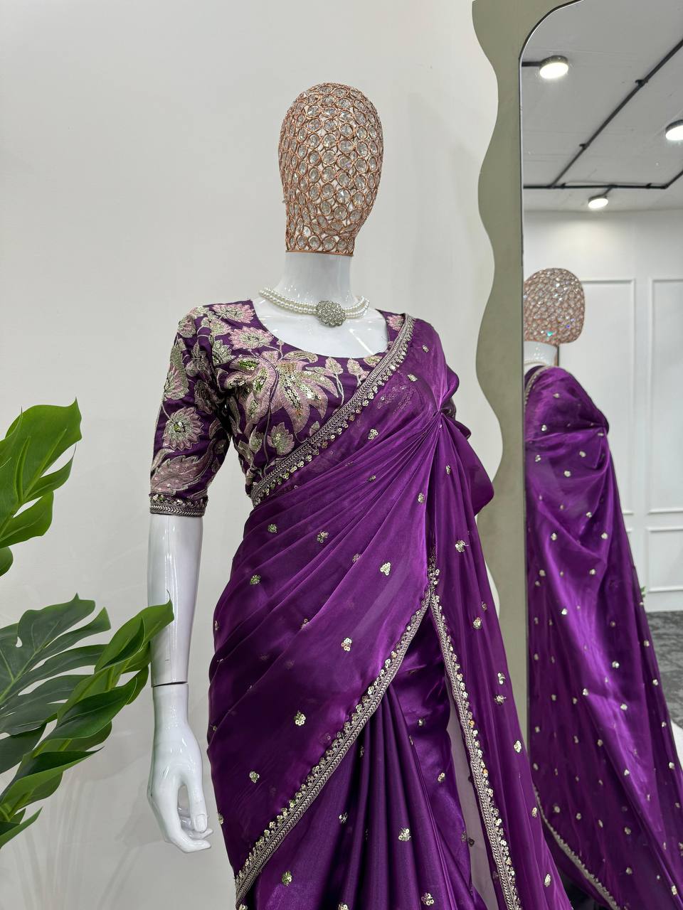 Beautiful Designer Saree On Jimmy Chu Febric and Different Colors