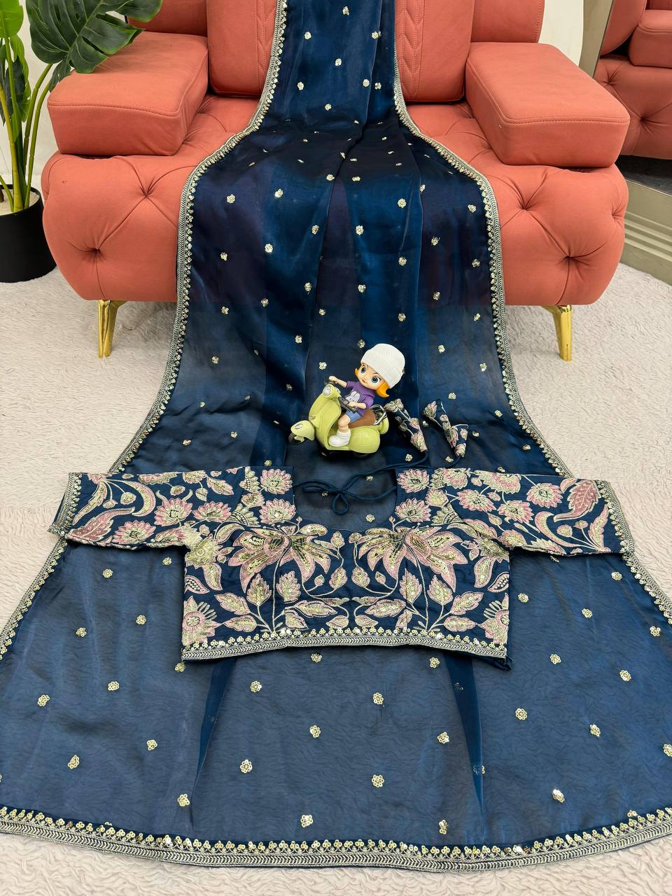 Beautiful Designer Saree On Jimmy Chu Febric and Different Colors