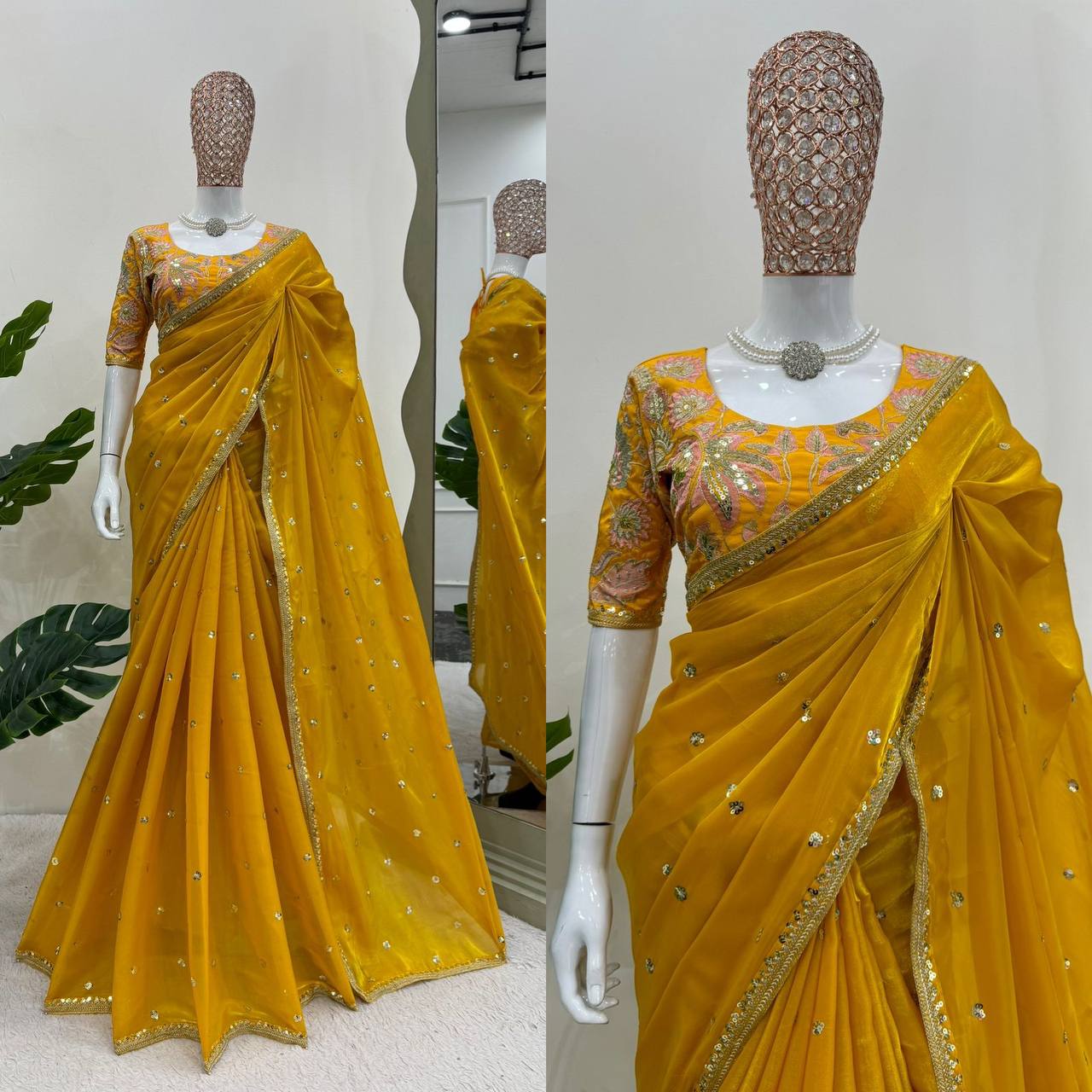 Beautiful Designer Saree On Jimmy Chu Febric and Different Colors