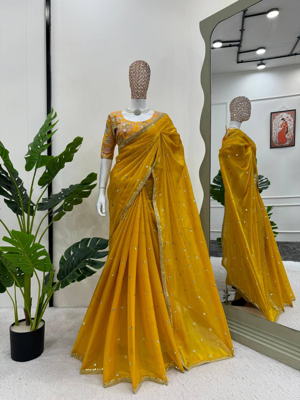 Beautiful Designer Saree On Jimmy Chu Febric and Different Colors