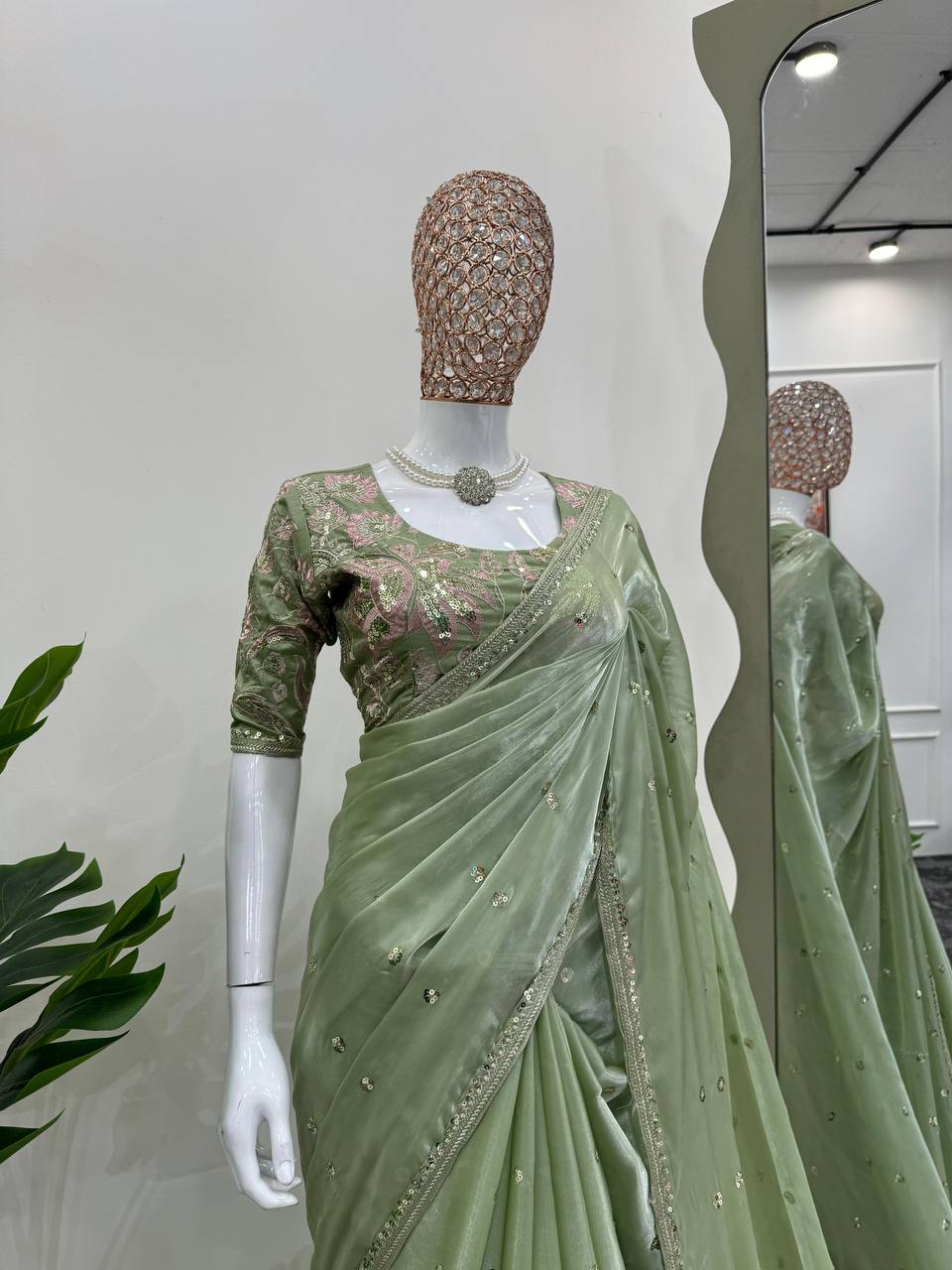 Beautiful Designer Saree On Jimmy Chu Febric and Different Colors