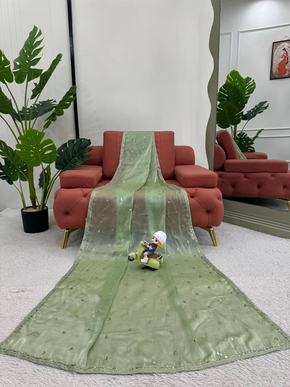 Beautiful Designer Saree On Jimmy Chu Febric and Different Colors