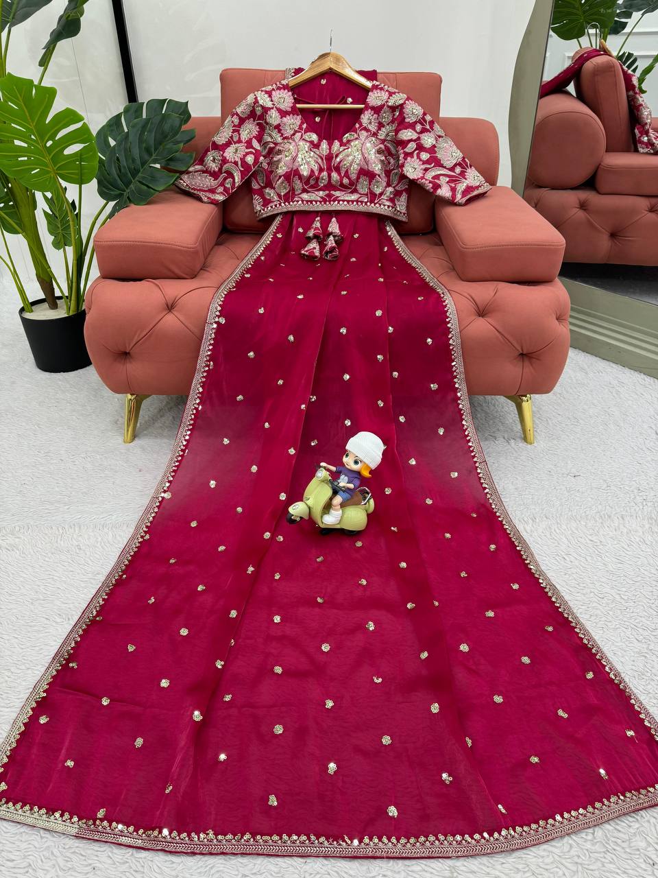 Beautiful Designer Saree On Jimmy Chu Febric and Different Colors