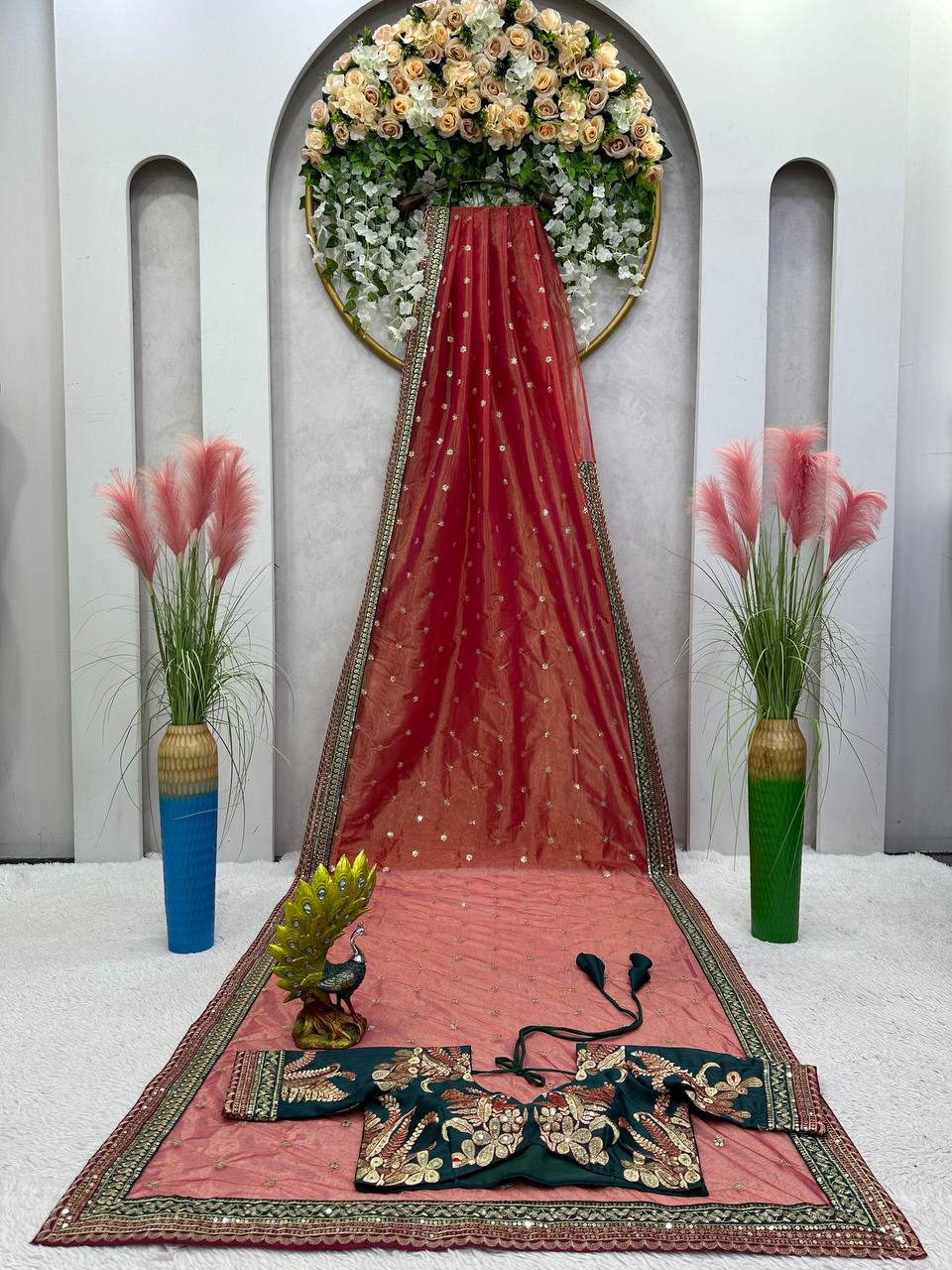 New Designer Jimmy Chu Mono Benglori Silk Saree