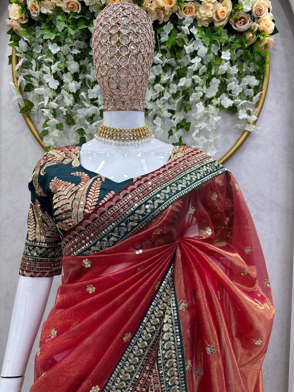 New Designer Jimmy Chu Mono Benglori Silk Saree