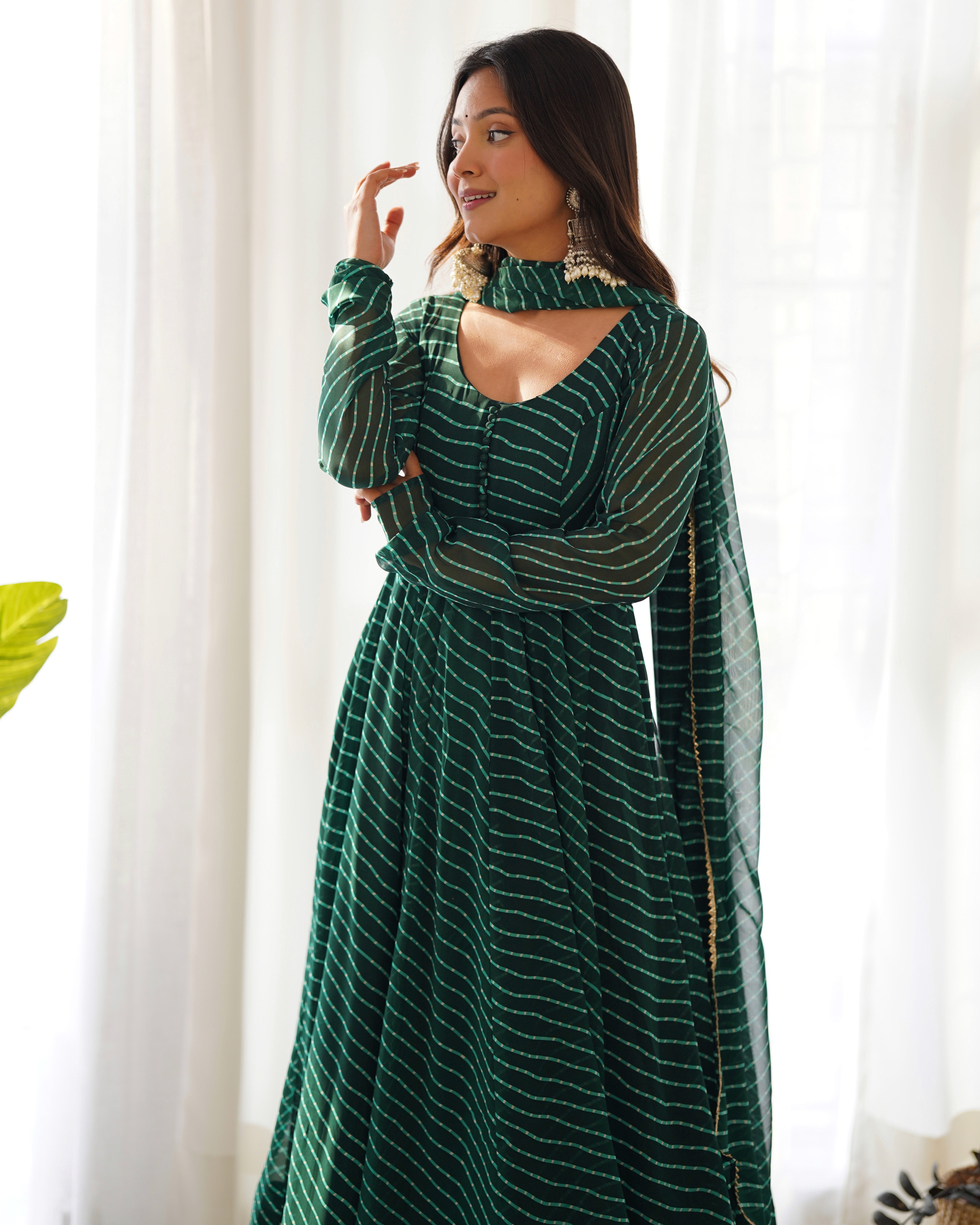 Premium Quality Silk Gown Anarkali Suit Set