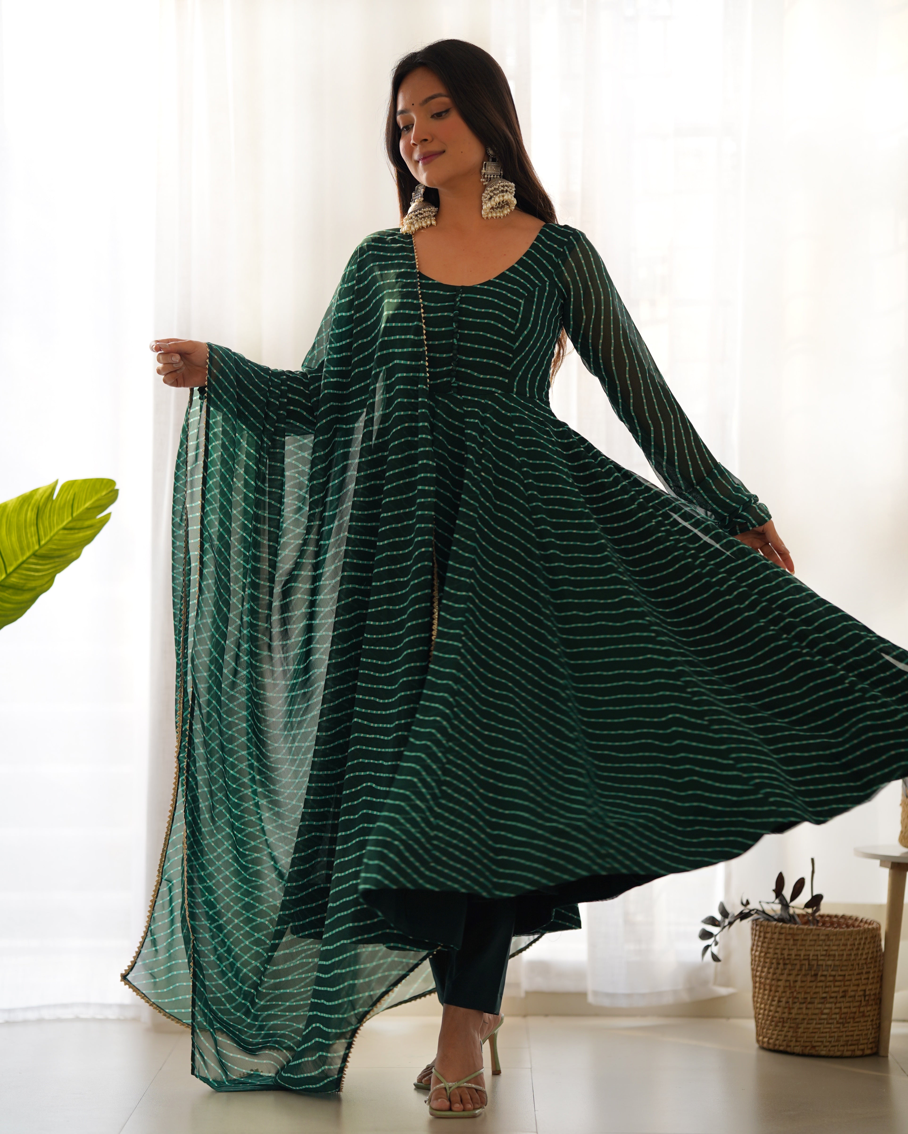 Premium Quality Silk Gown Anarkali Suit Set