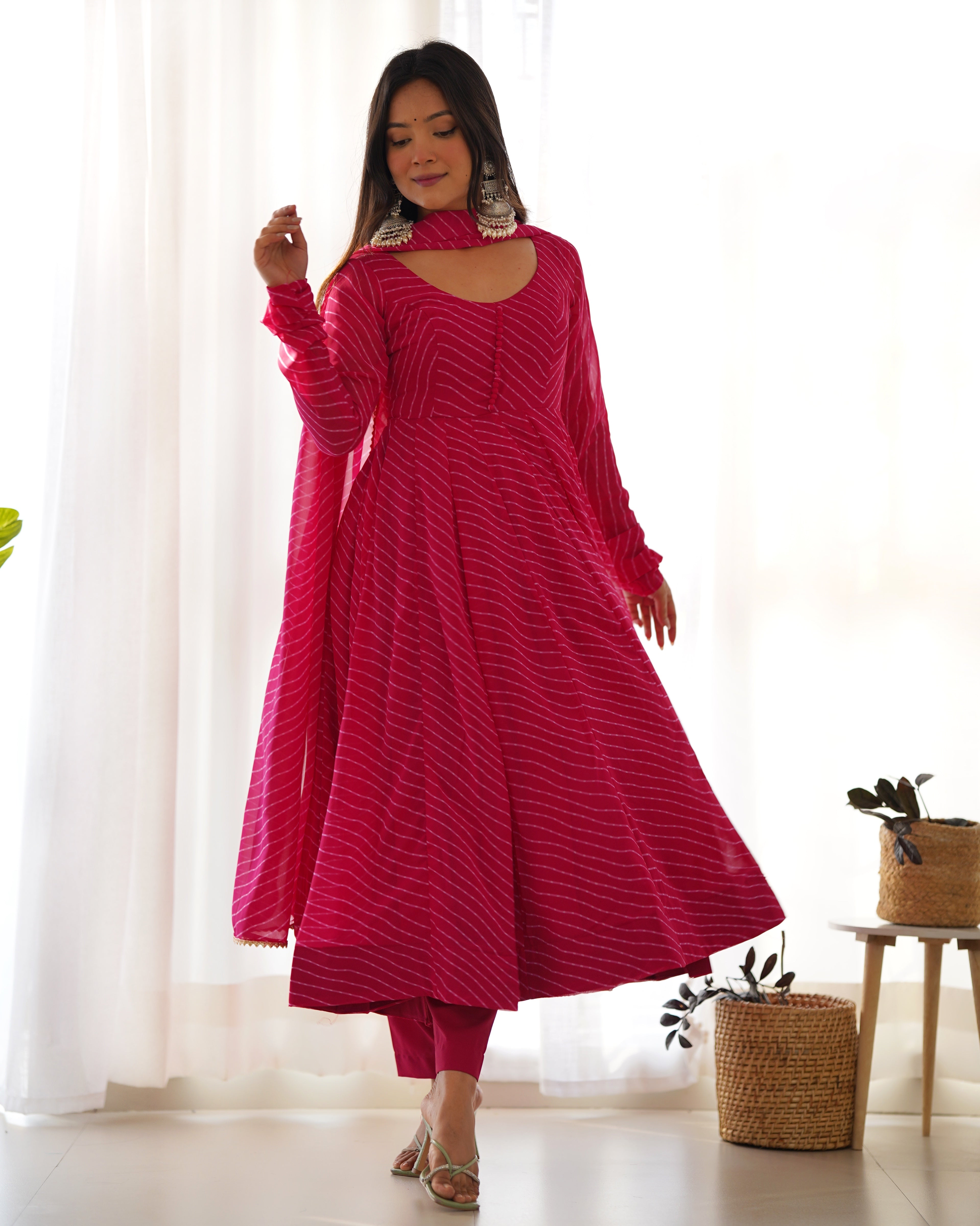Premium Quality Silk Gown Anarkali Suit Set