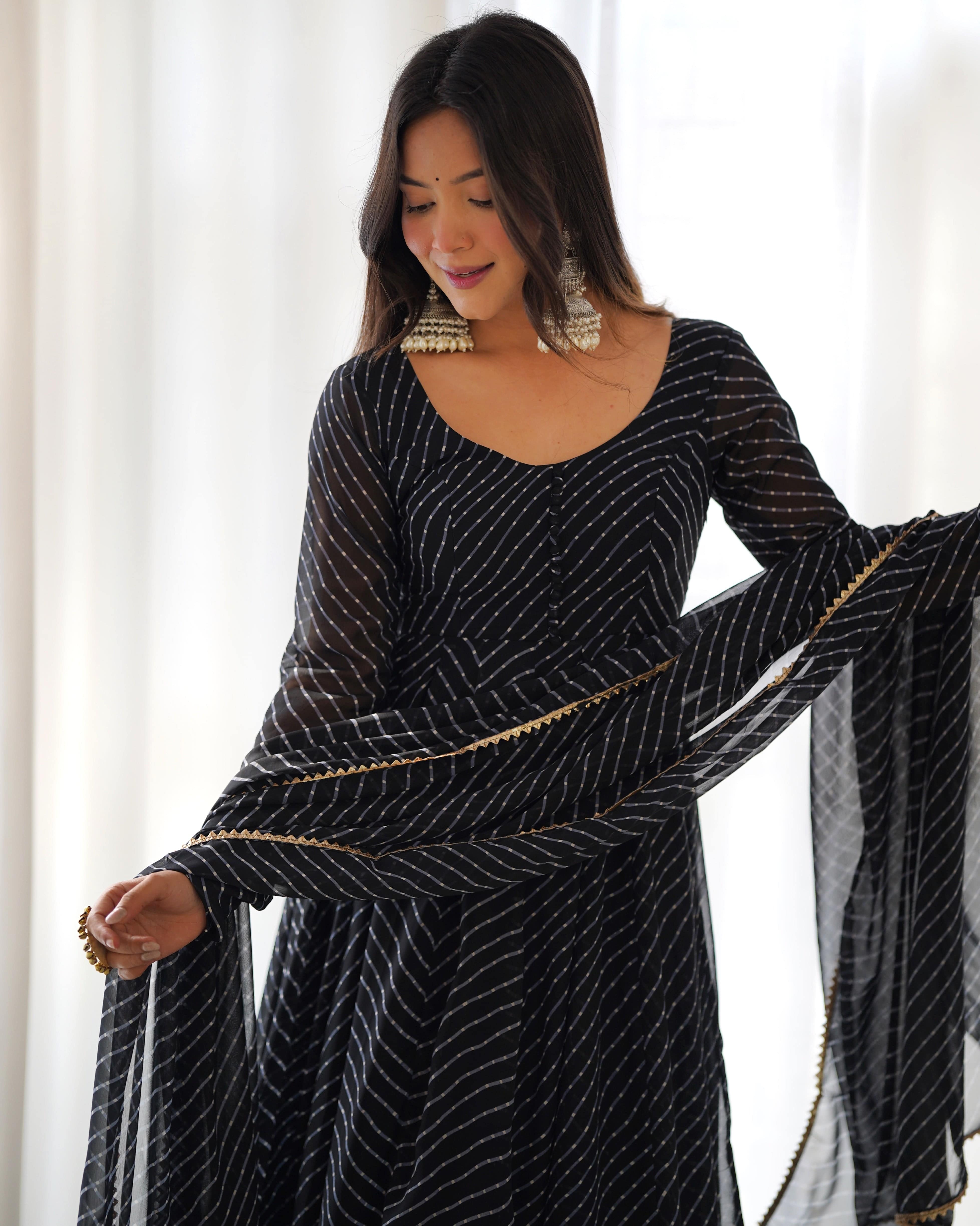 Splendid Faux Georgette Printed Fully Stitched Anarkali Pant Suit