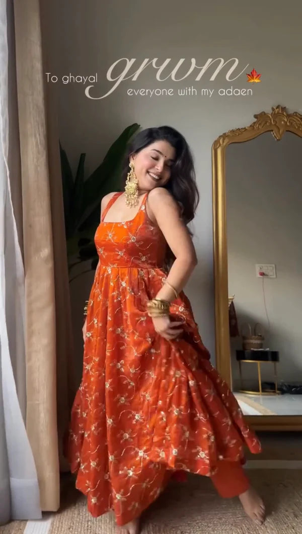 Rikva Premium Vichitra Royal Elegant Suit Set