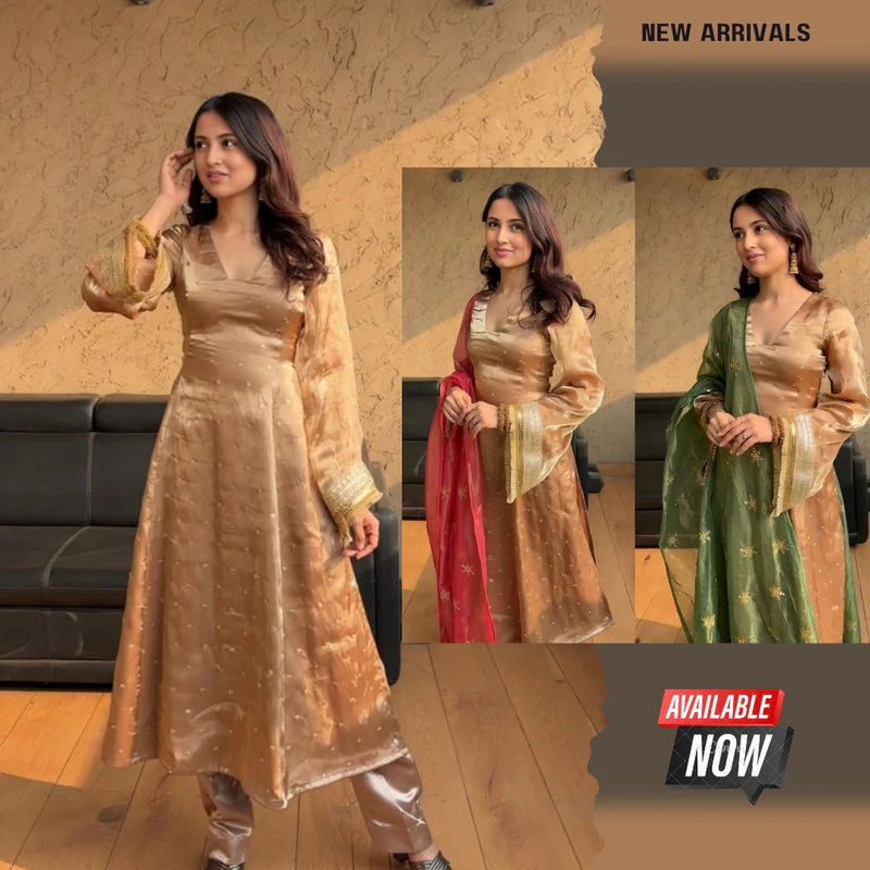 Kamlika Duble Duptta Red & Green