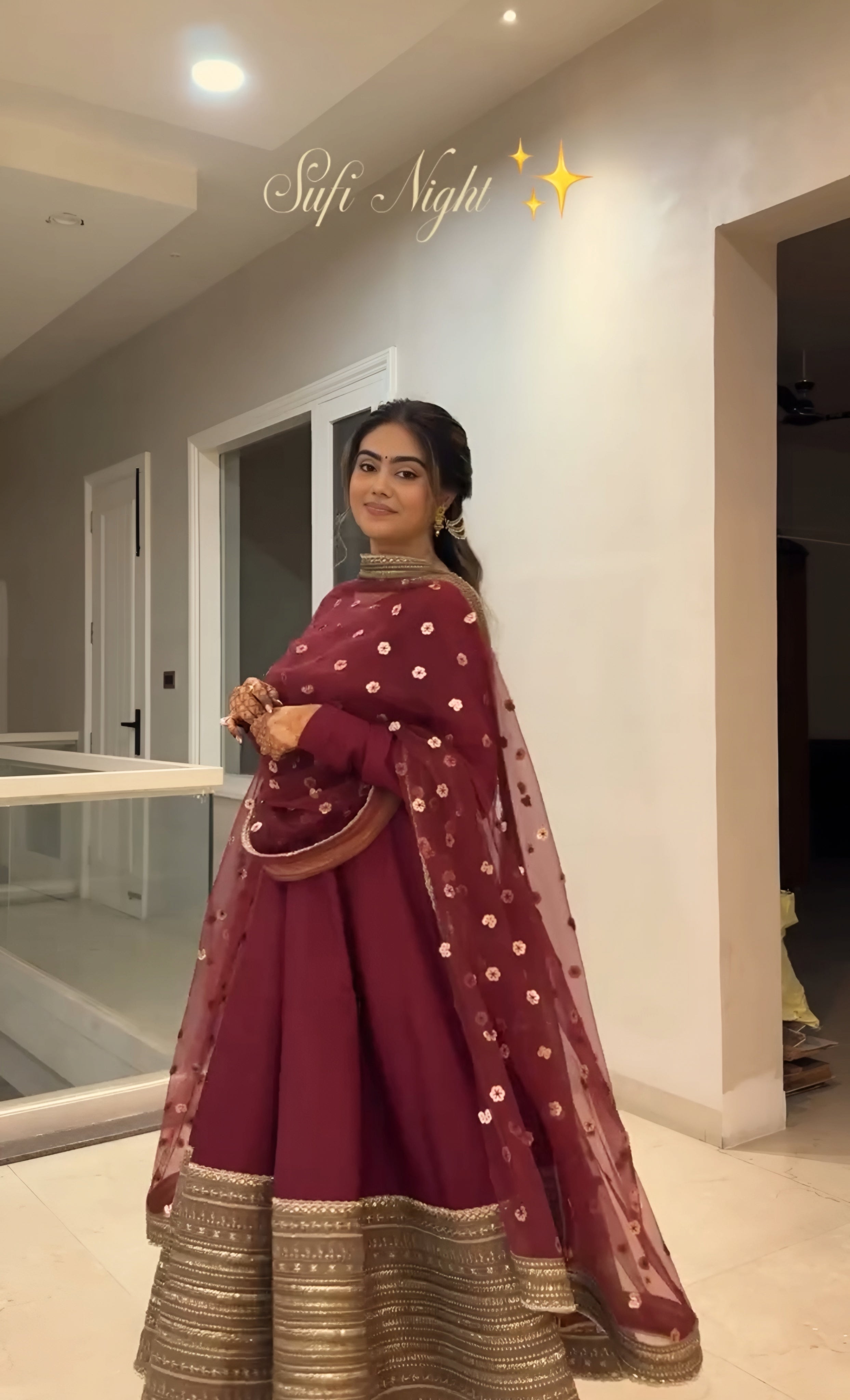Liksha Premium Red Anarkali Suit Set