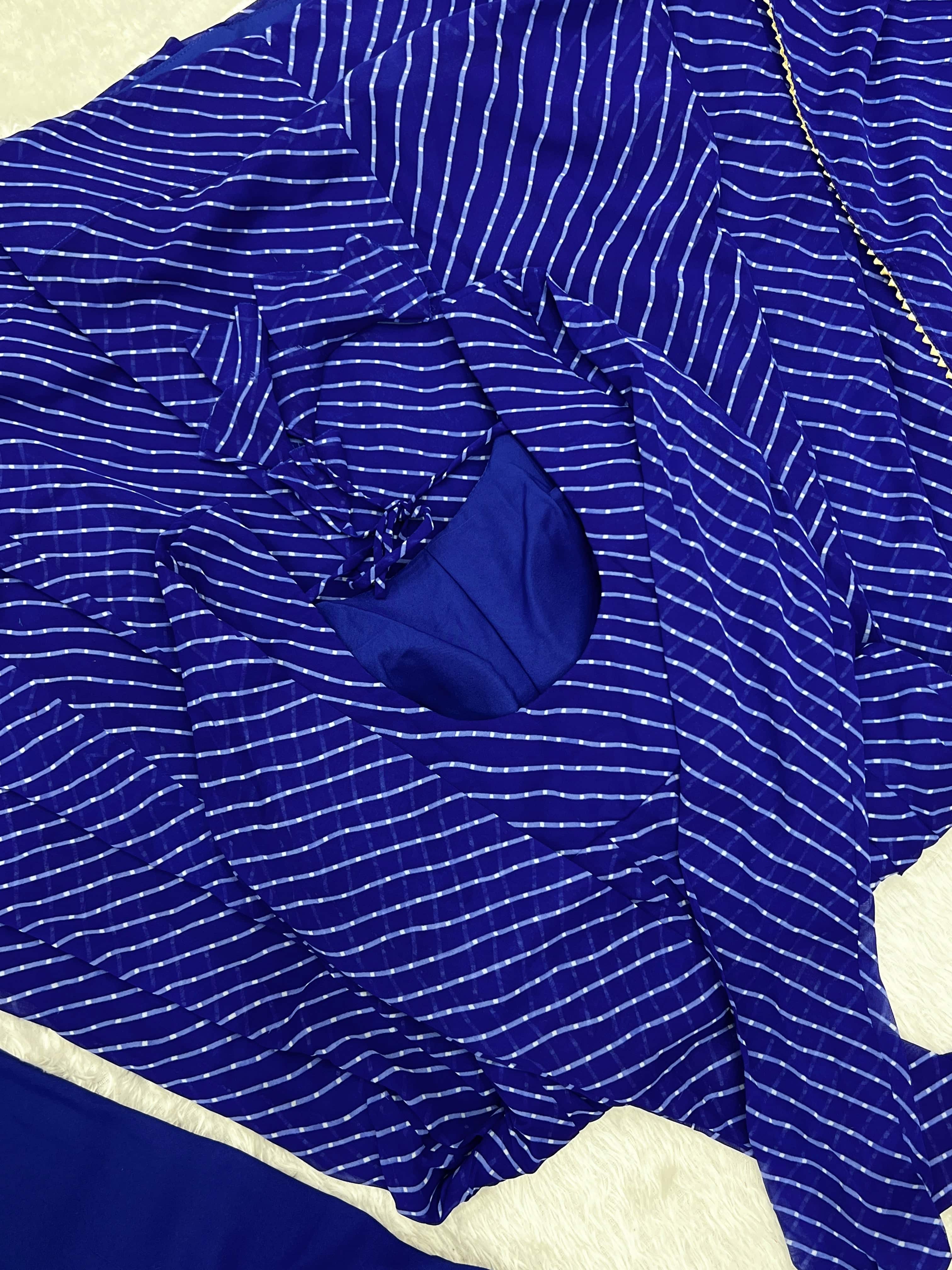 Splendid Faux Georgette Printed Fully Stitched Anarkali Pant Suit