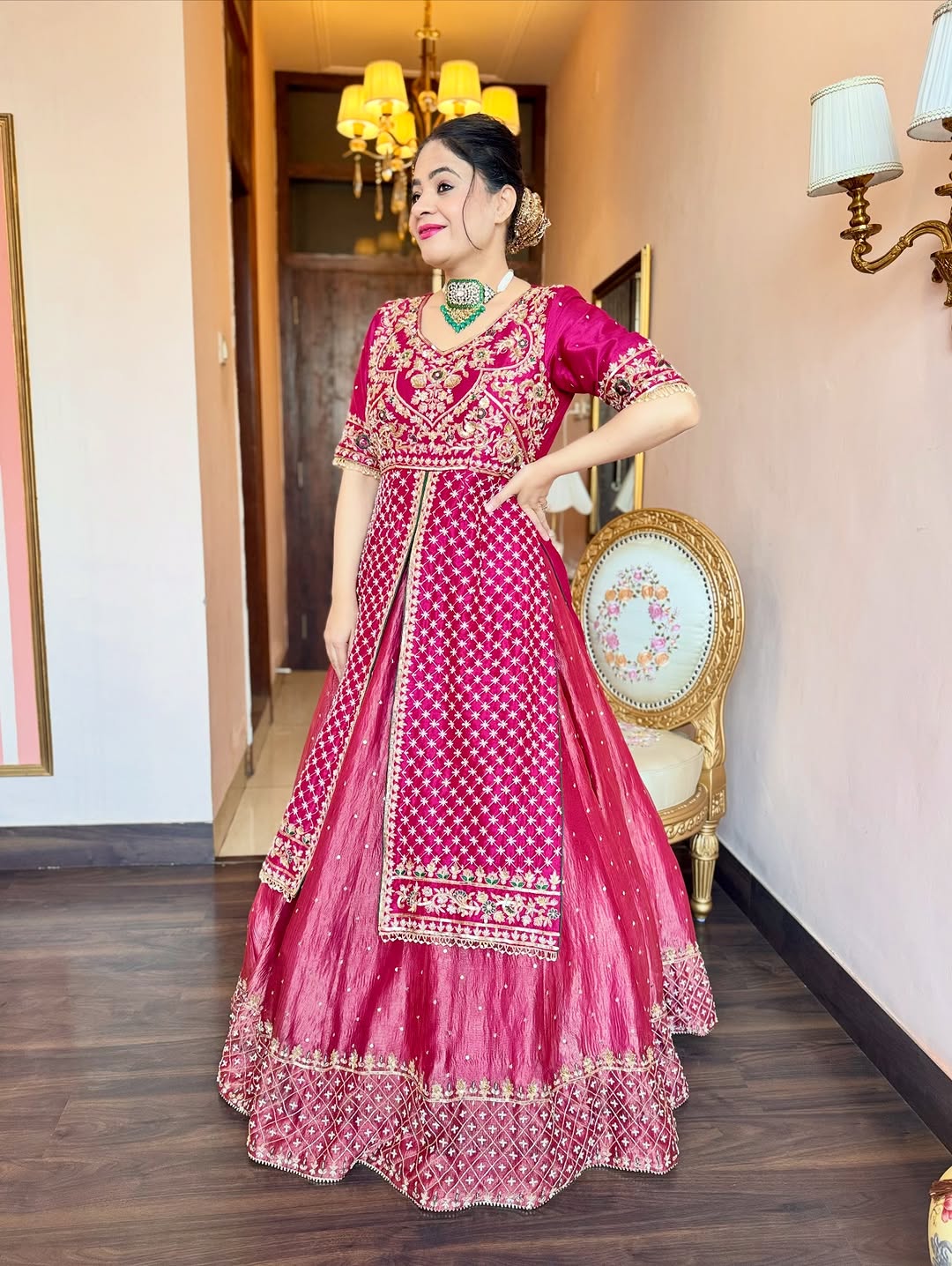 Shahi Gulzar Heavy Embroidered Lehenga Suit Set