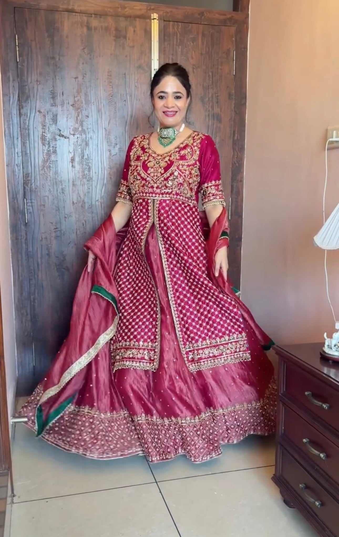 Shahi Gulzar Heavy Embroidered Lehenga Suit Set