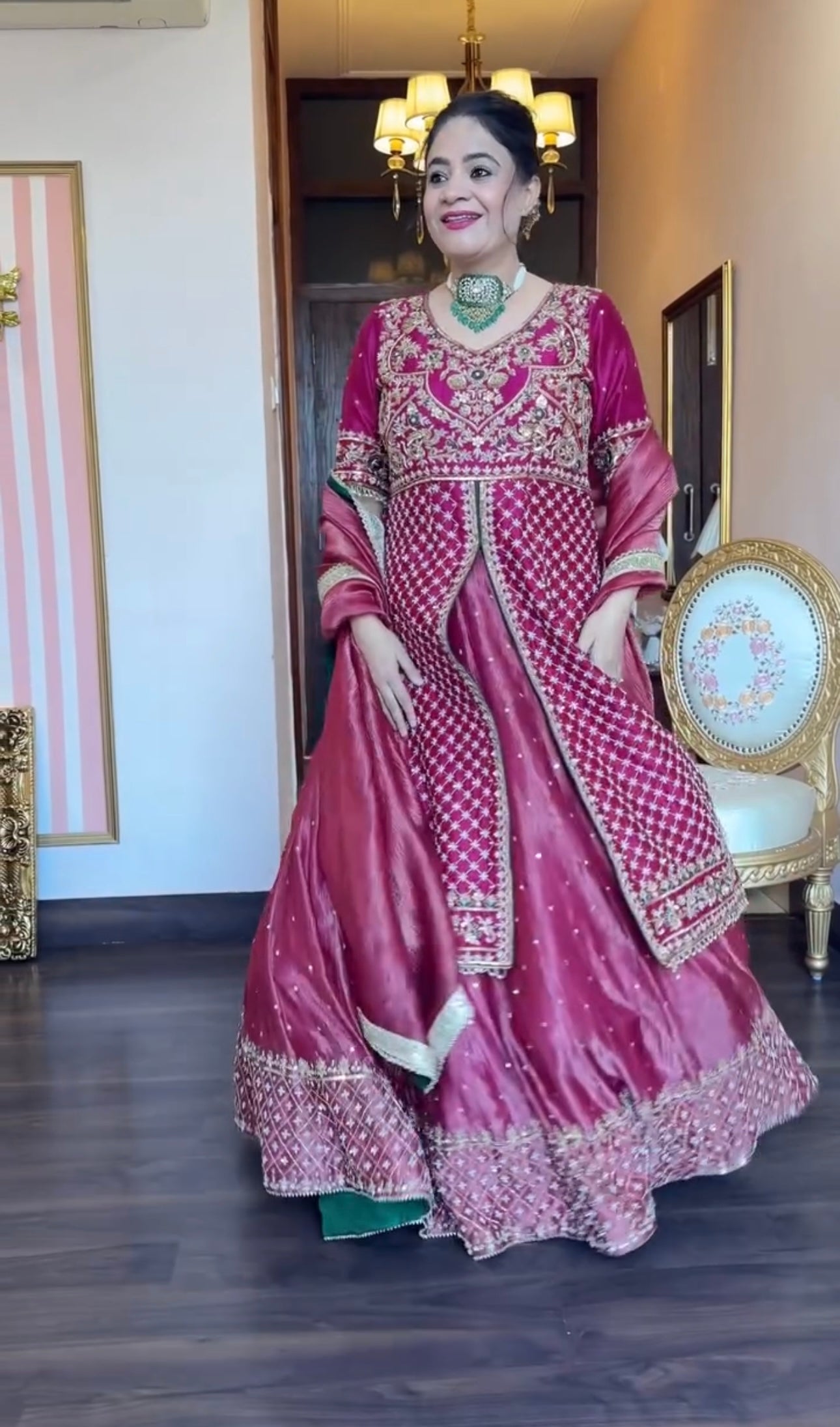 Shahi Gulzar Heavy Embroidered Lehenga Suit Set