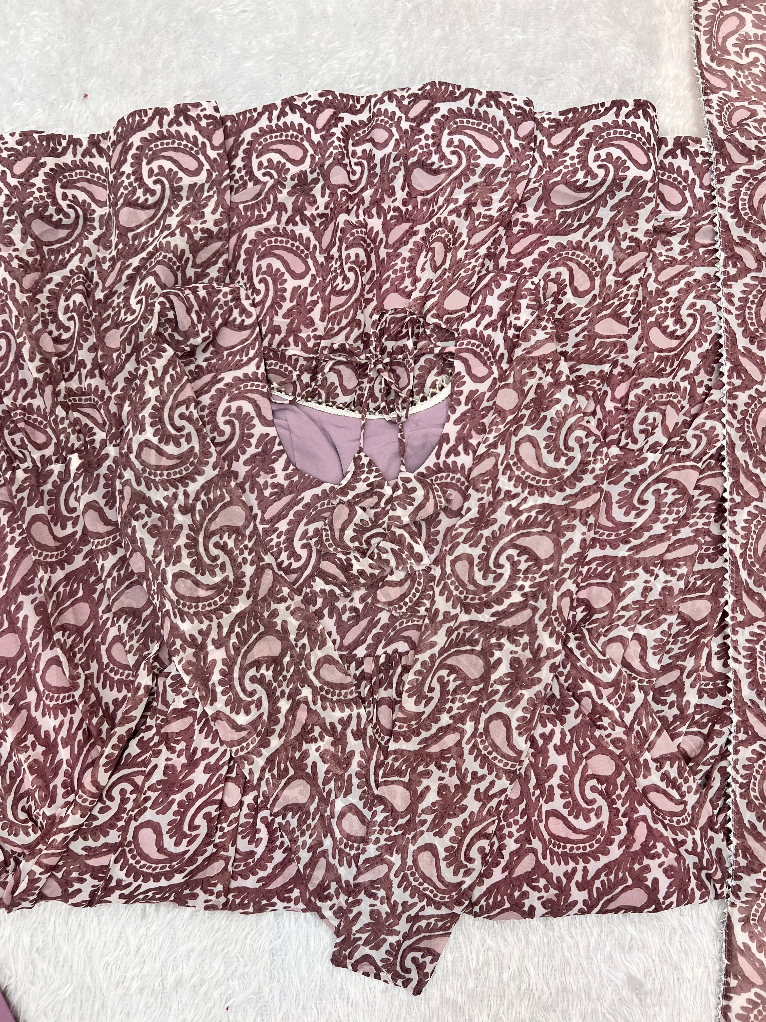 Amazing Digital Printed Faux Georgette Anarkali Pant Suit