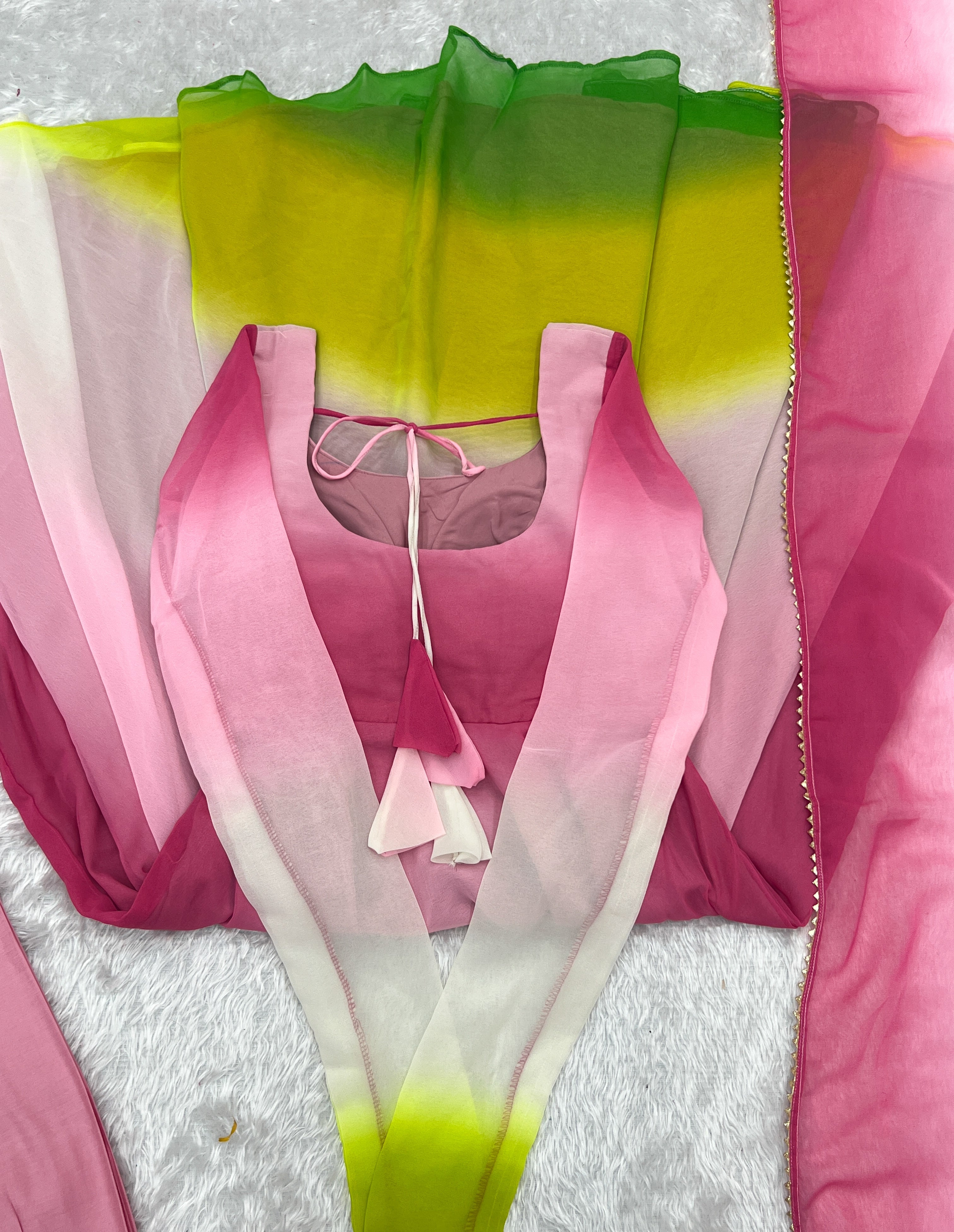 Spectacular Shaded Digital Printed Faux Georgette Anarkali Pant Suit