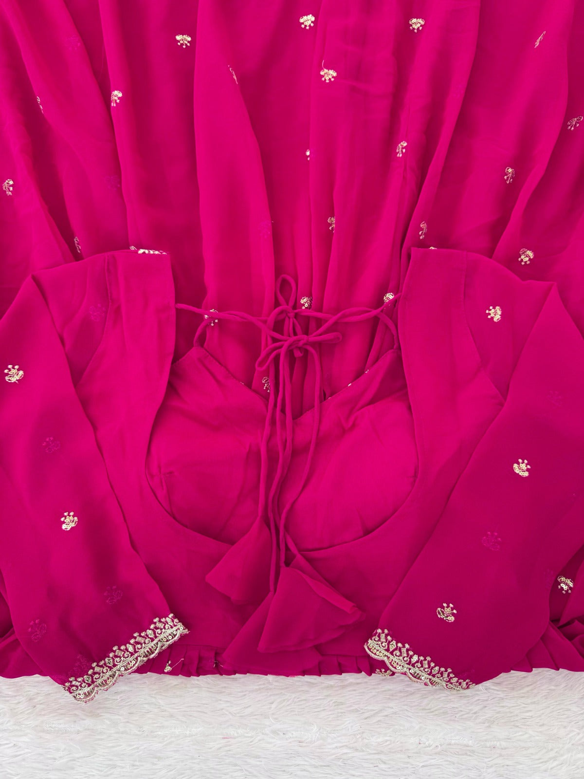 Womens Magenta Embellished Anarkali Suit With Dupatta