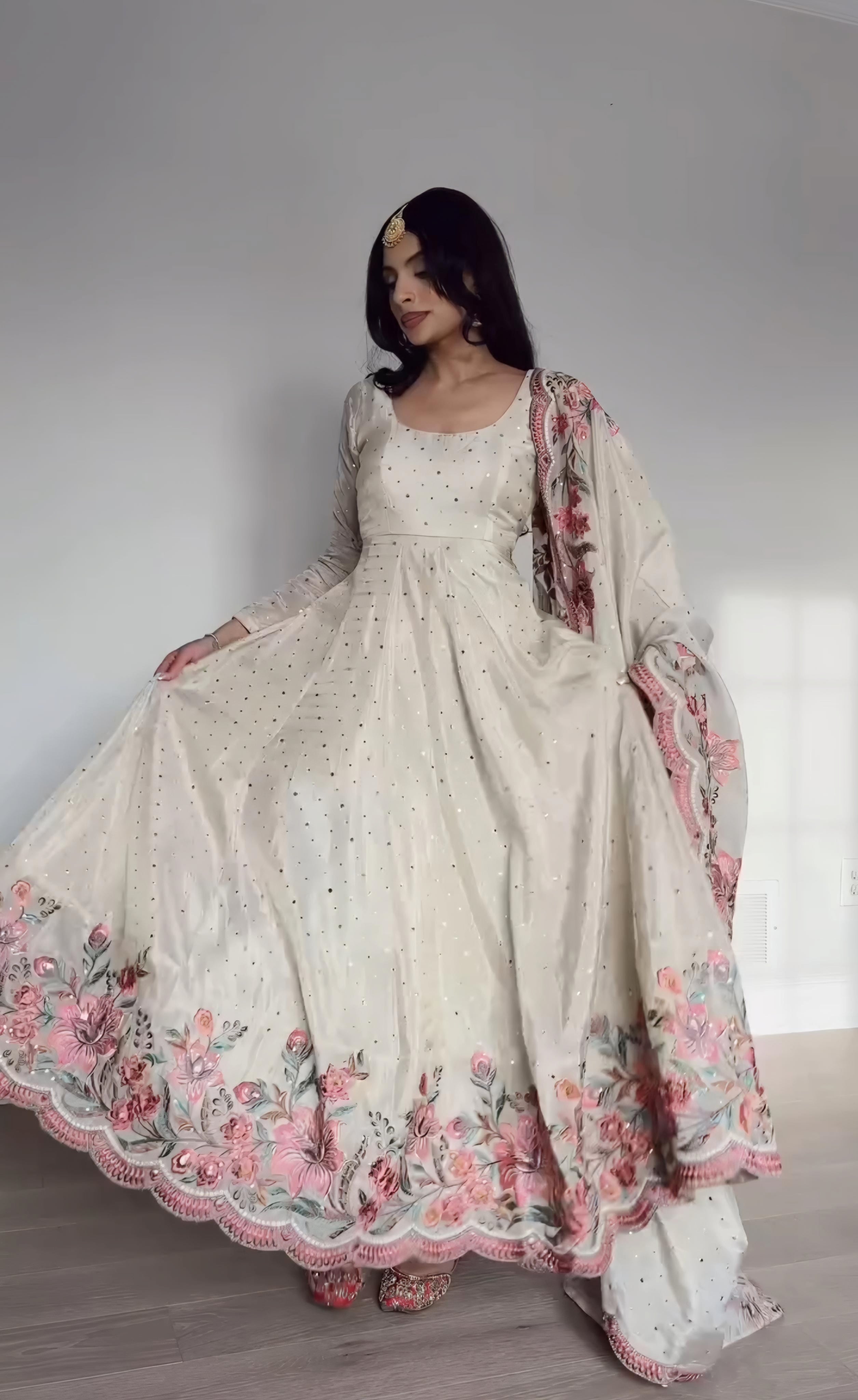Aarushi Heavy Pure Vichitra Silk Gown