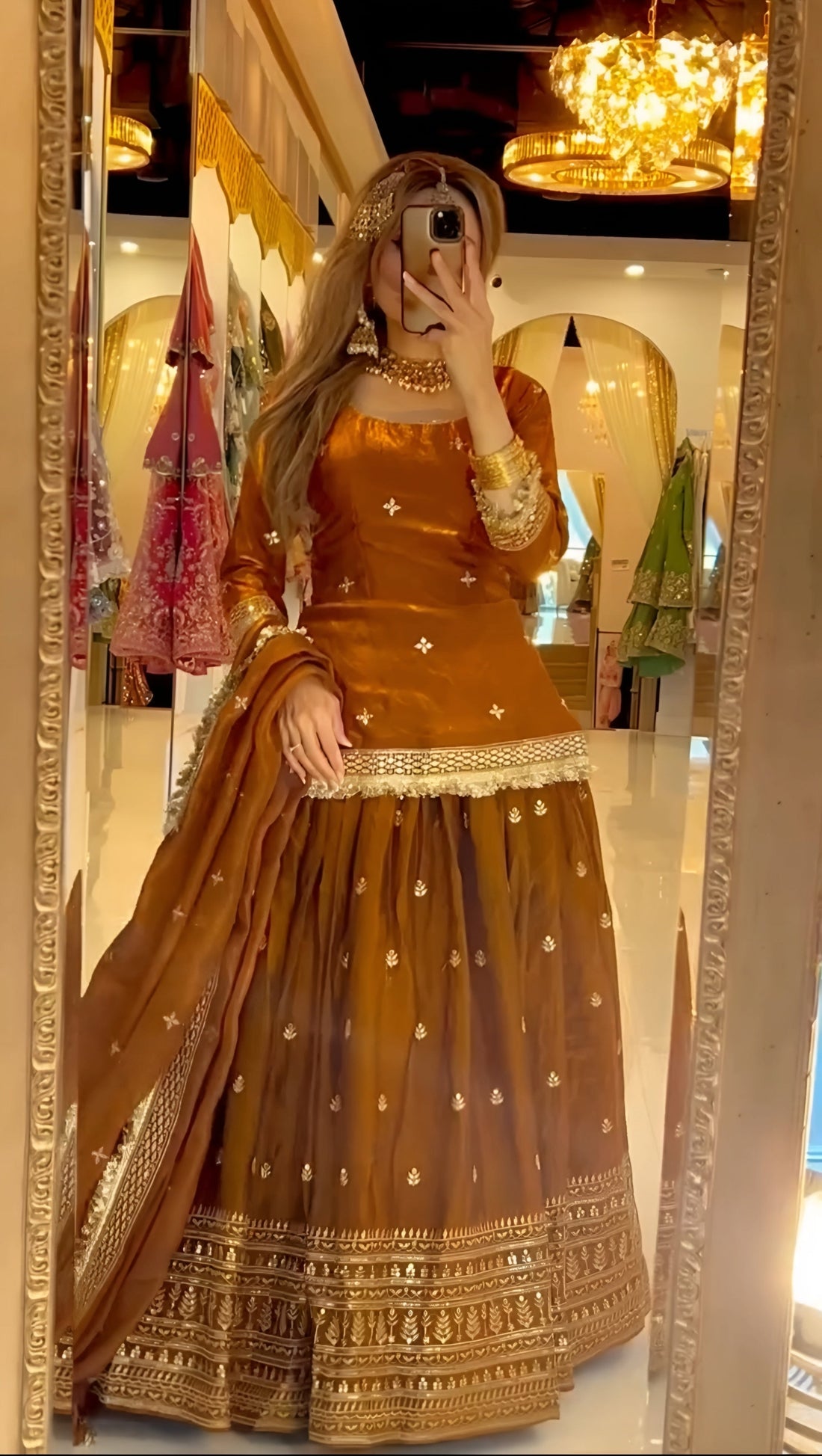 Fendy Silk Embroidered Lehenga Suit Set with Dupatta