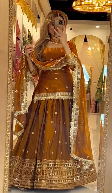 Fendy Silk Embroidered Lehenga Suit Set with Dupatta
