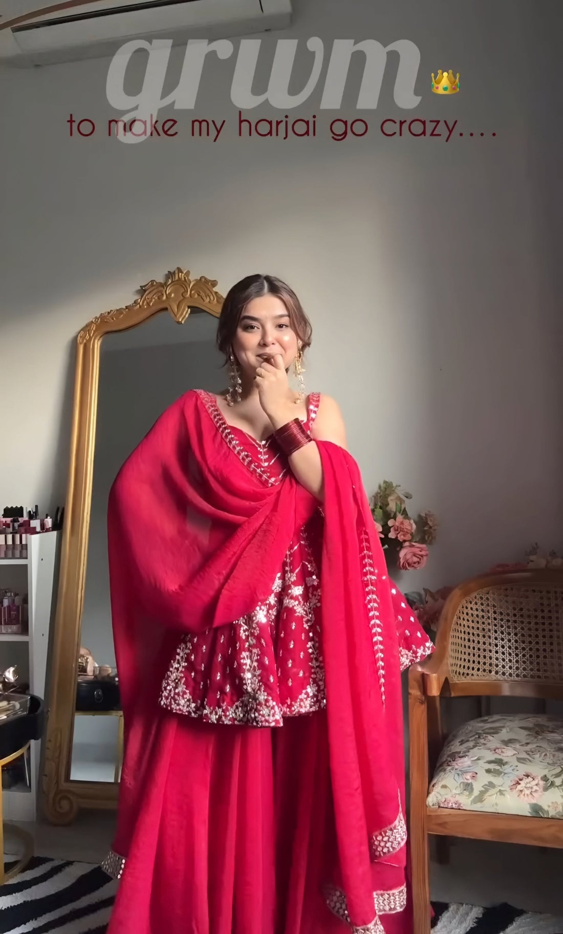 Rani Faux Blooming Sequin Embroidered Sharara Suit Set