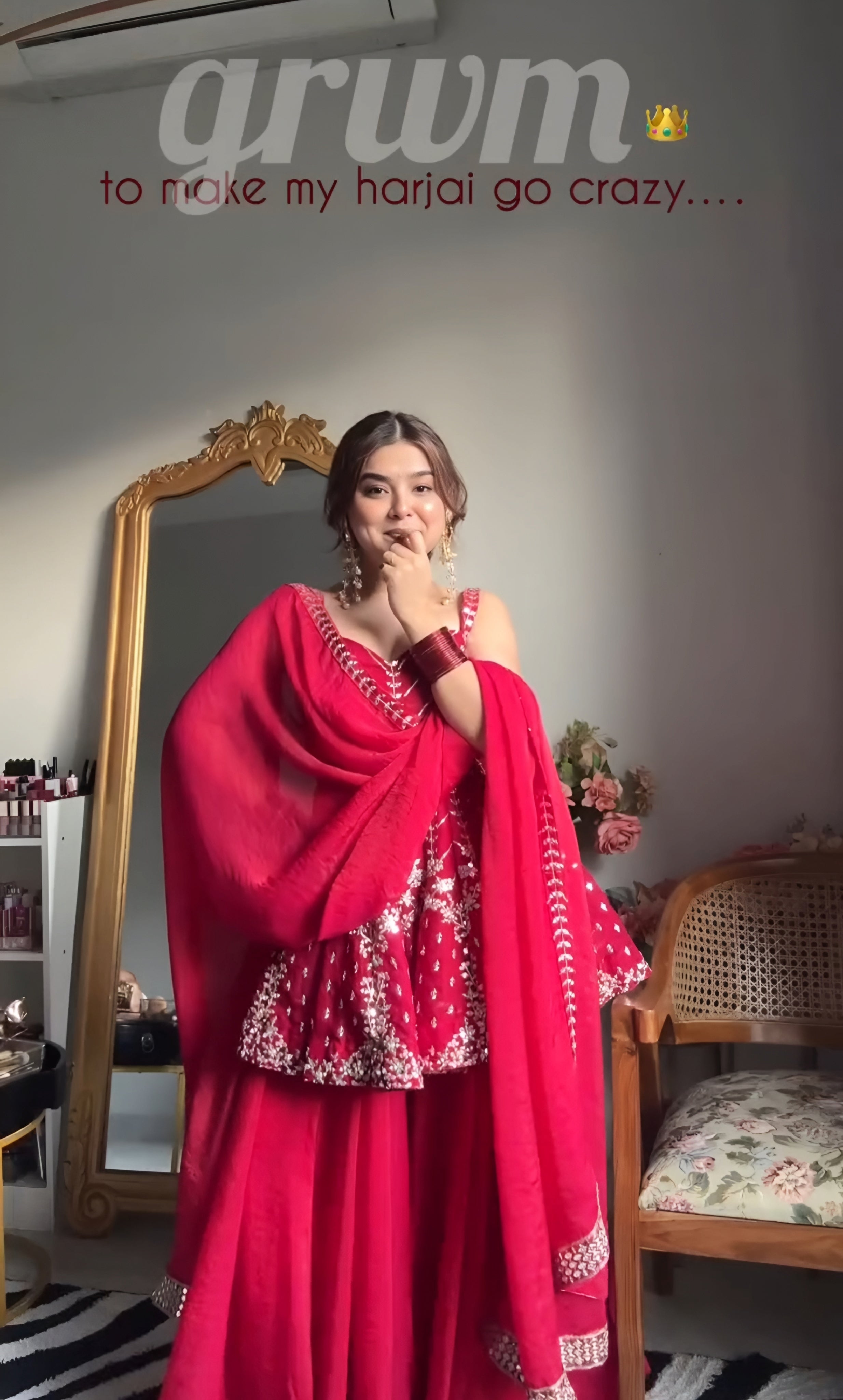 Neha s Pink Slit Sharara Suit Set