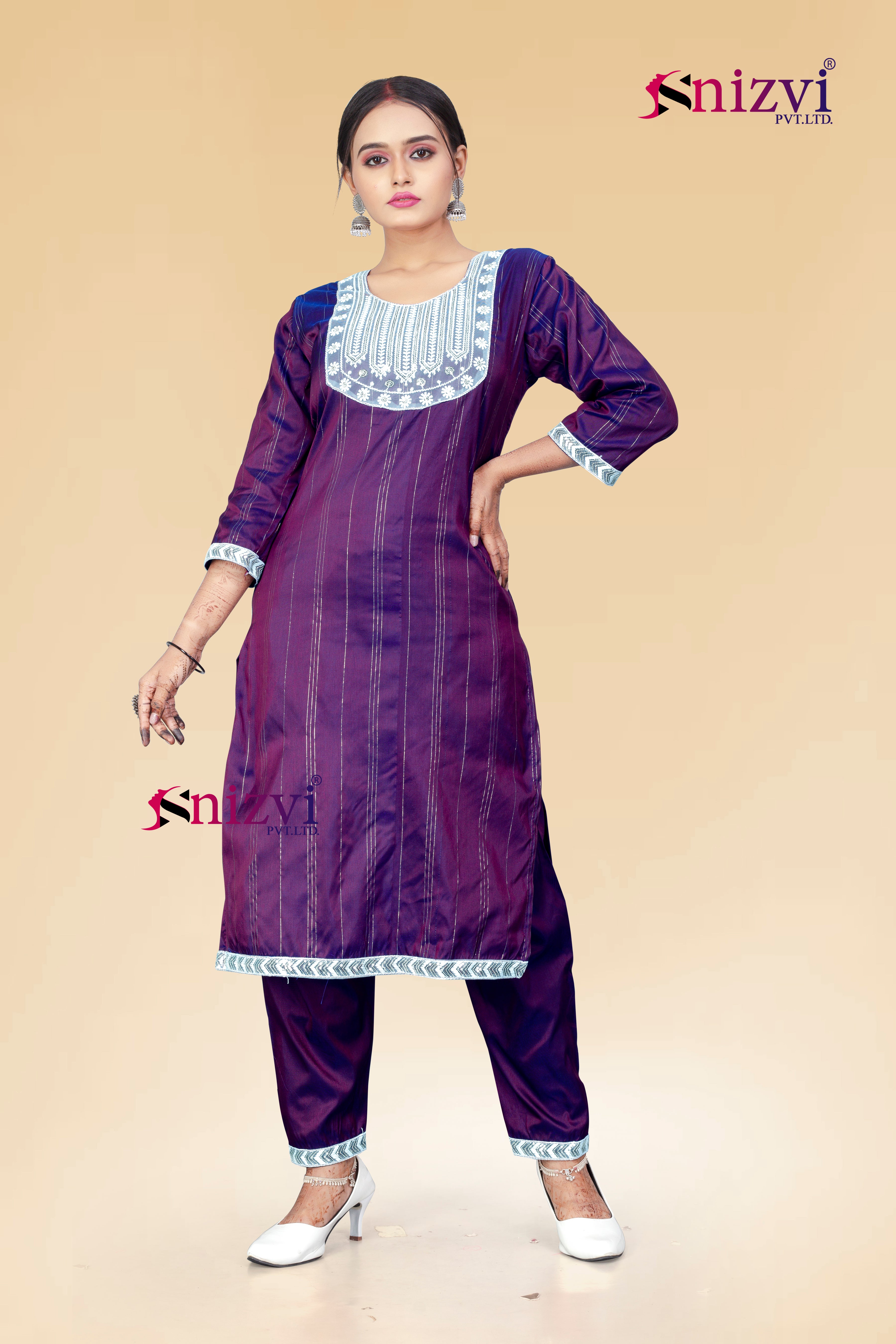 SNIZVI | ART SILK KURTA PAIR