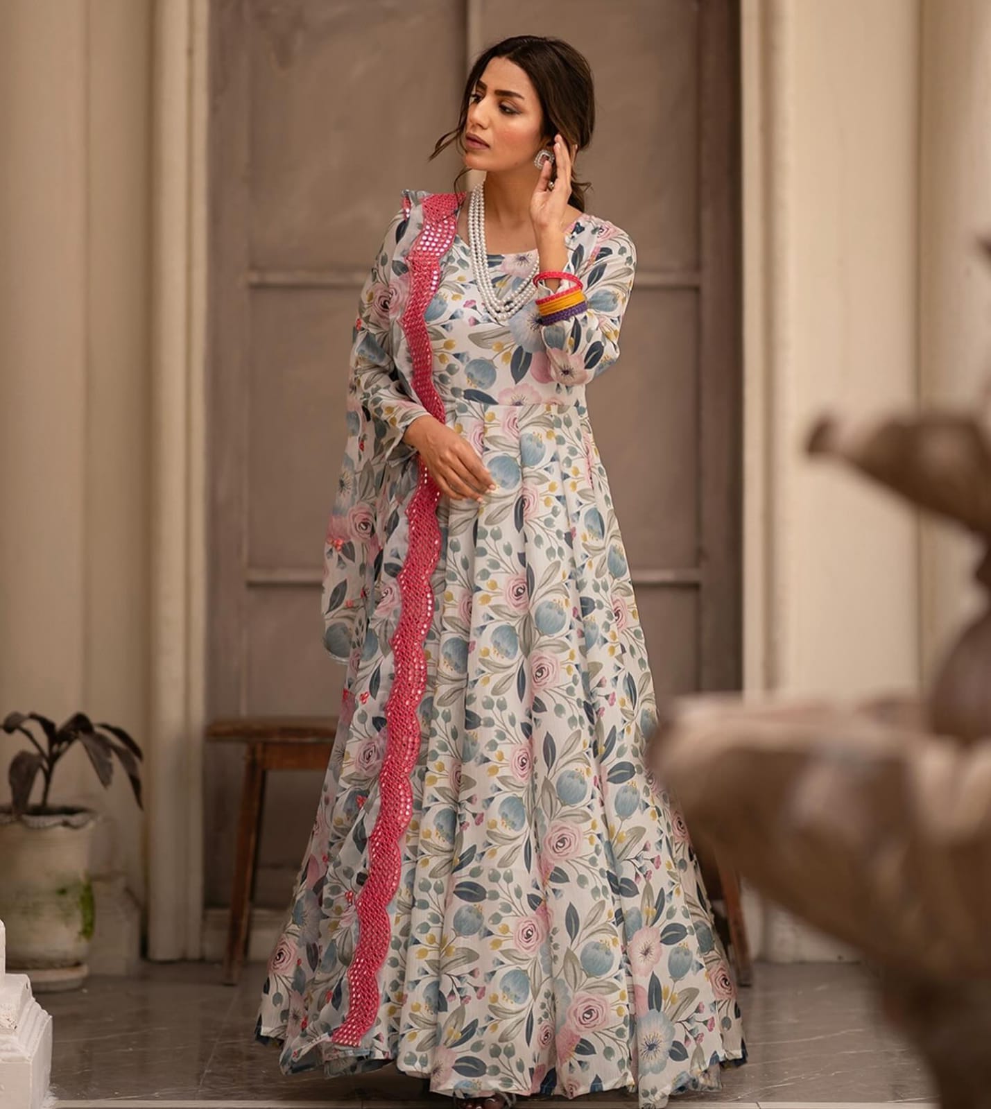 Heena's Printed Desiner Suit Set