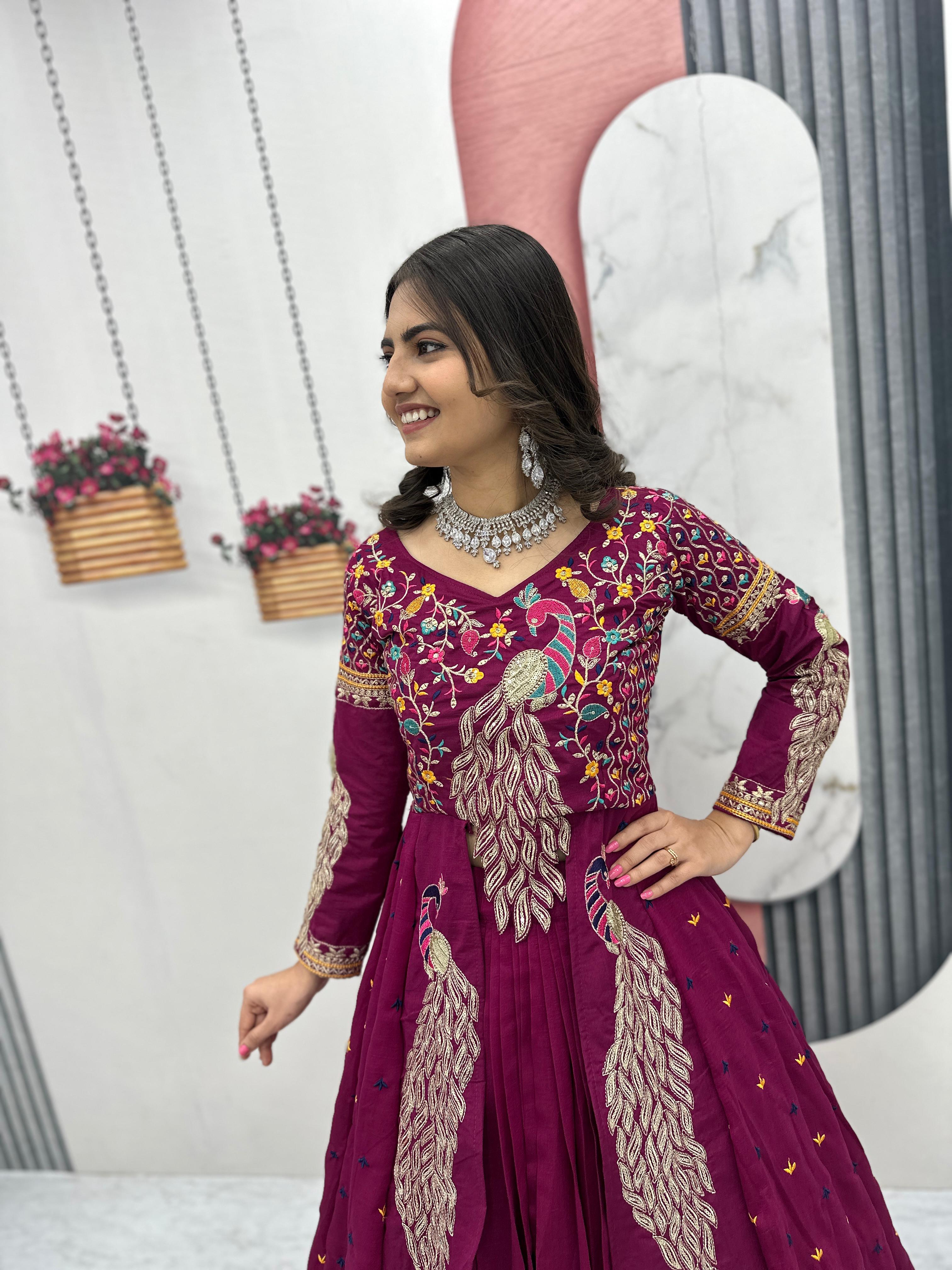 Premium Quality Heavy Traditional Crop Top with Shrug