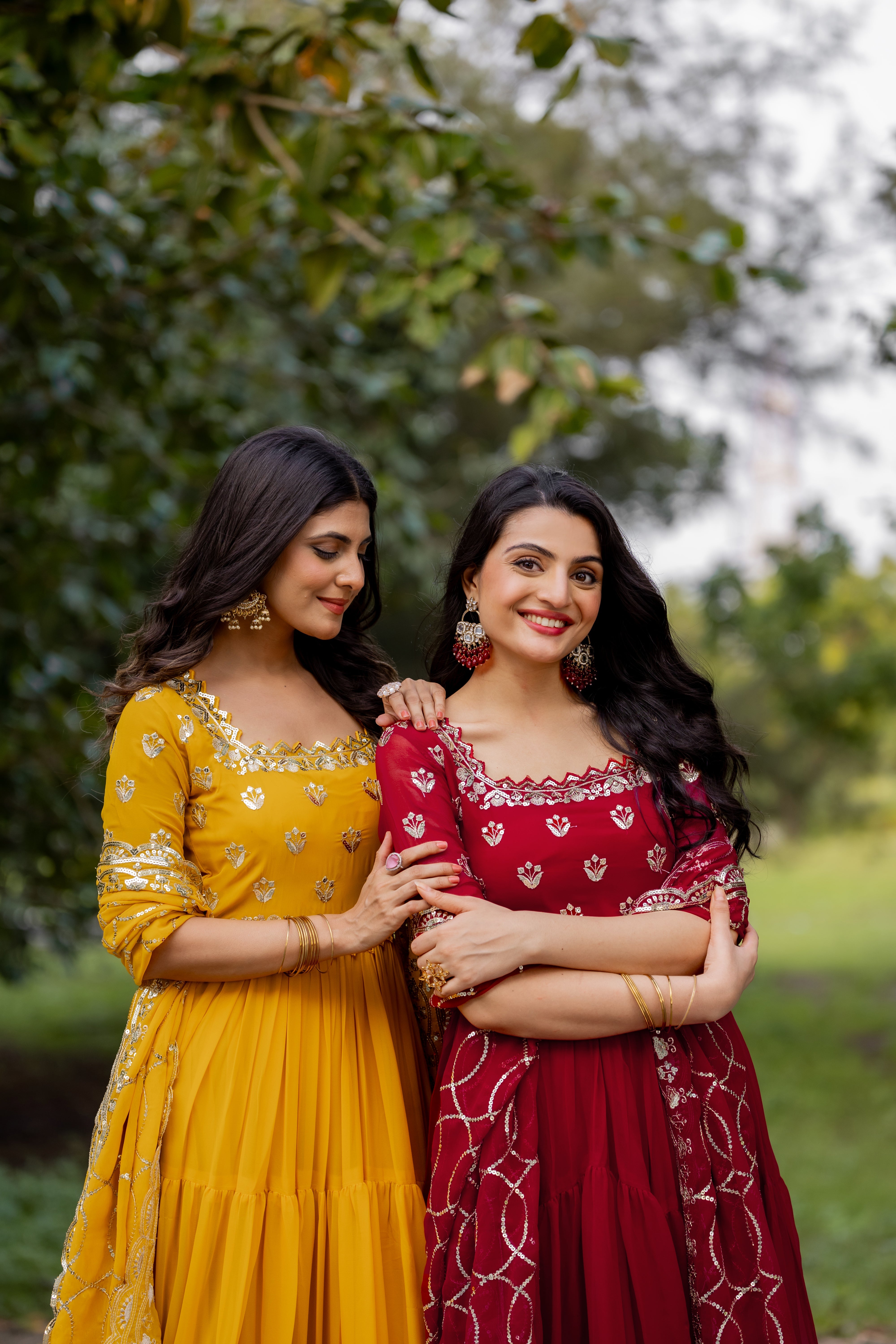 Magnificent Georgette Intricate Sequins Embroidered Suit