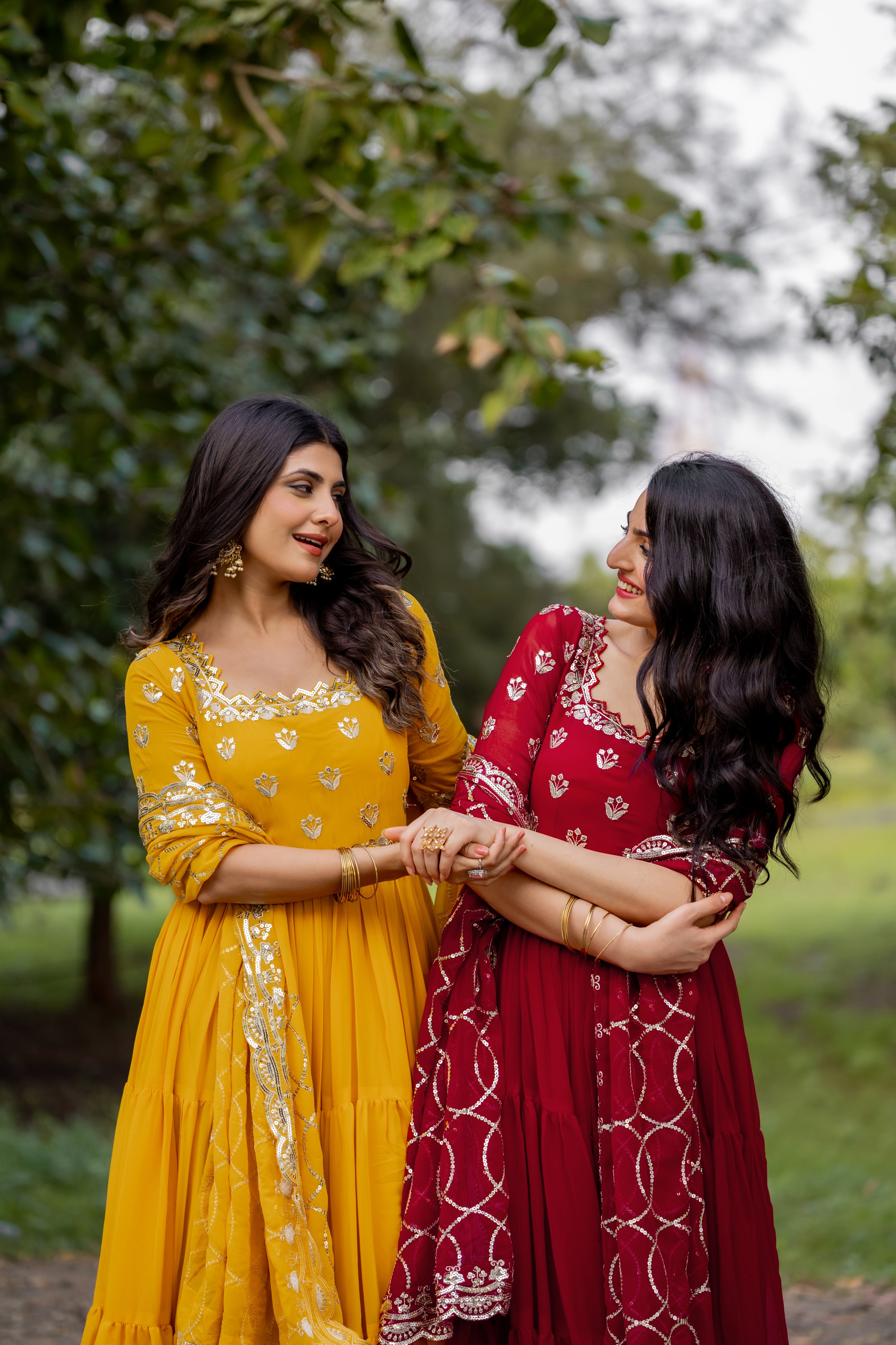 Magnificent Georgette Intricate Sequins Embroidered Suit