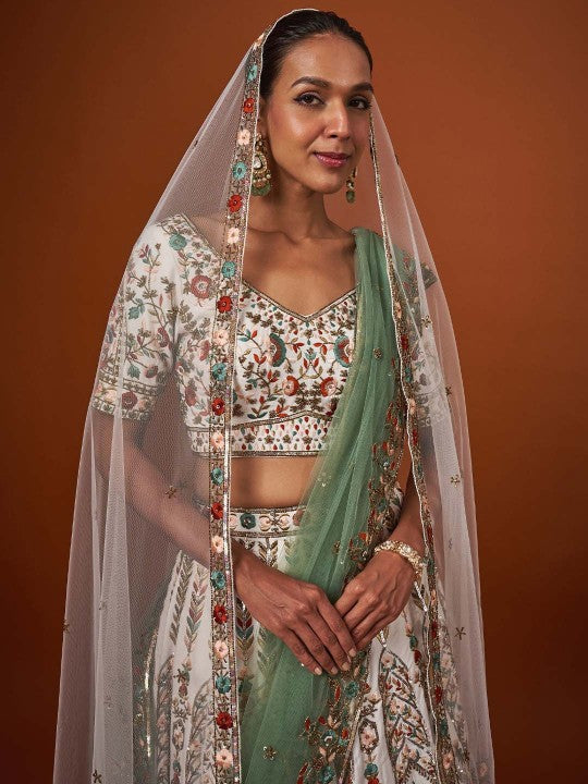 Embroidered Ready to Wear Lehenga & Blouse With Dupatta