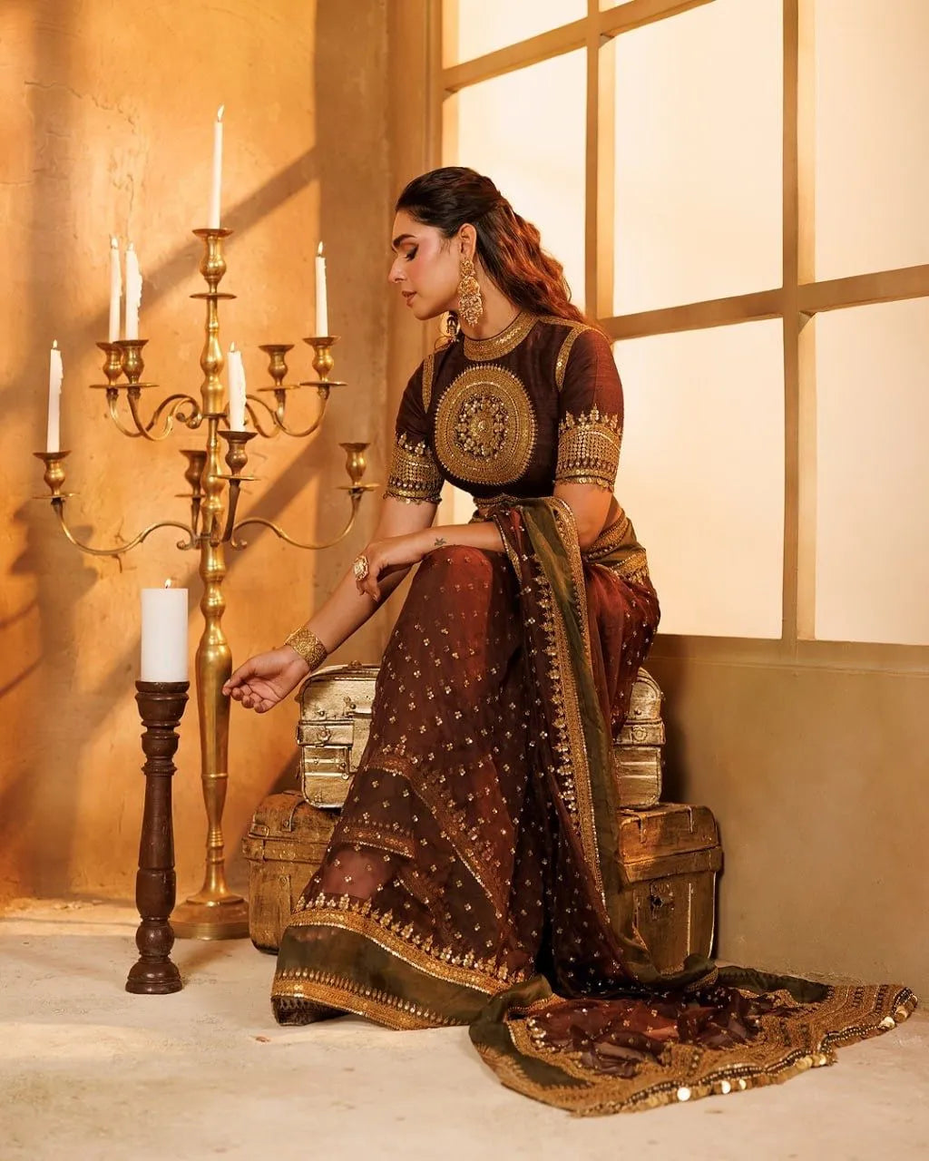 Tibby Silk Saree with Sequin Blouse