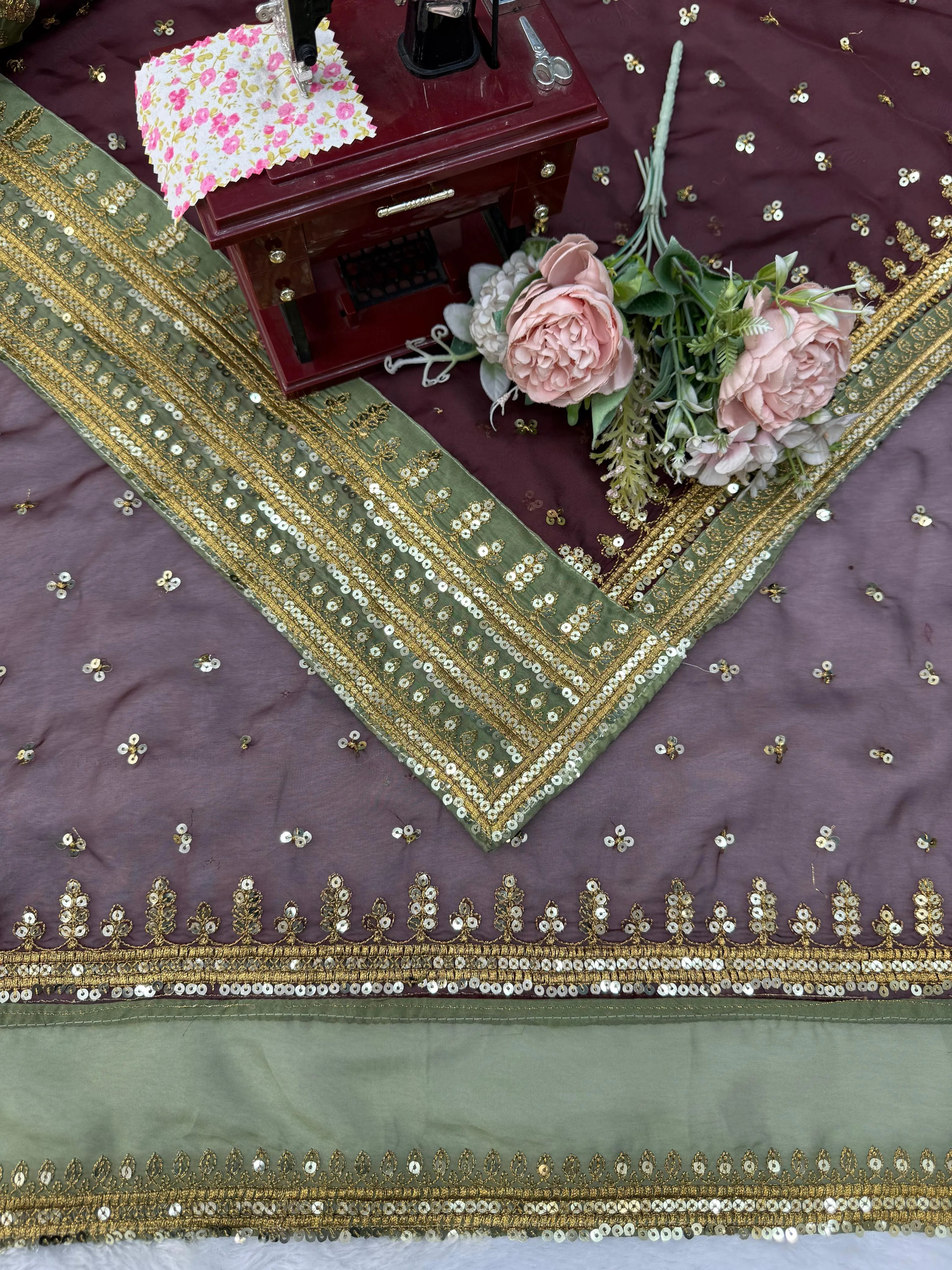 Tibby Silk Saree with Sequin Blouse