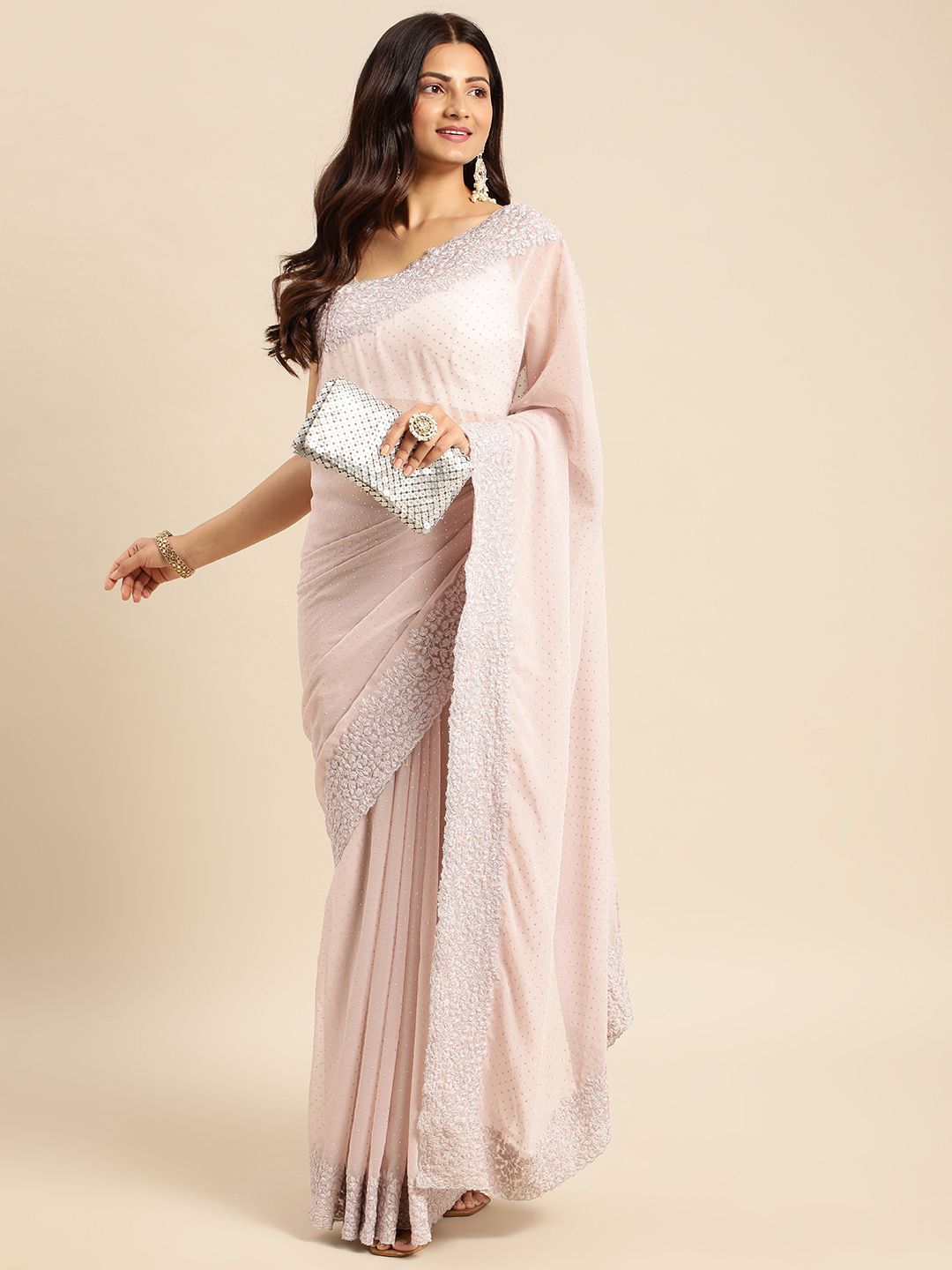 Embellished Beads and Stones Saree