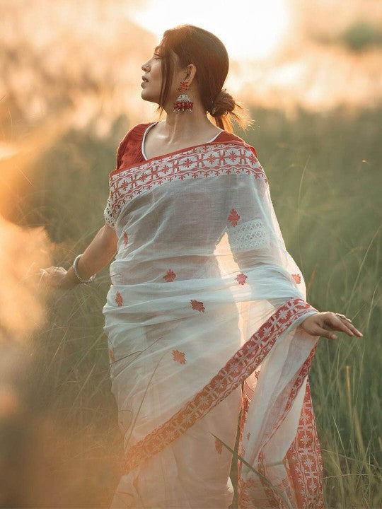 Ethnic Motifs Woven Design Saree