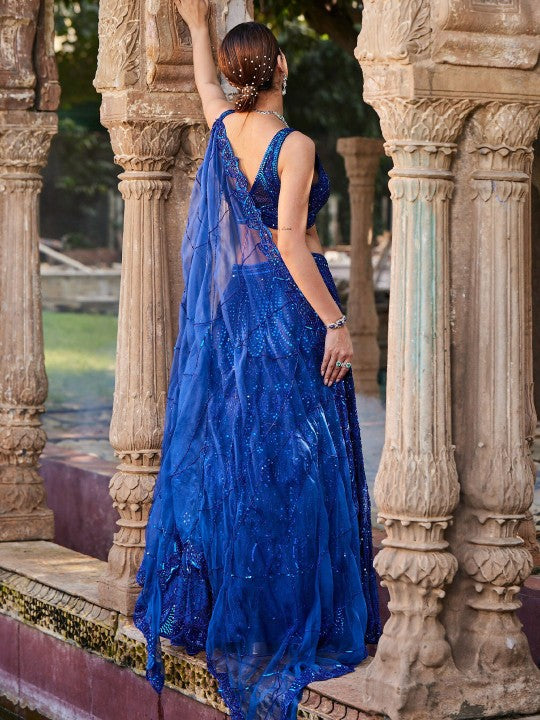 Embellished Beads and Stones Ready to Wear Lehenga & Blouse With Dupatta