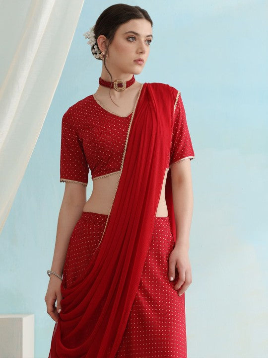 Printed Ready To Wear Lehenga & Blouse With Dupatta